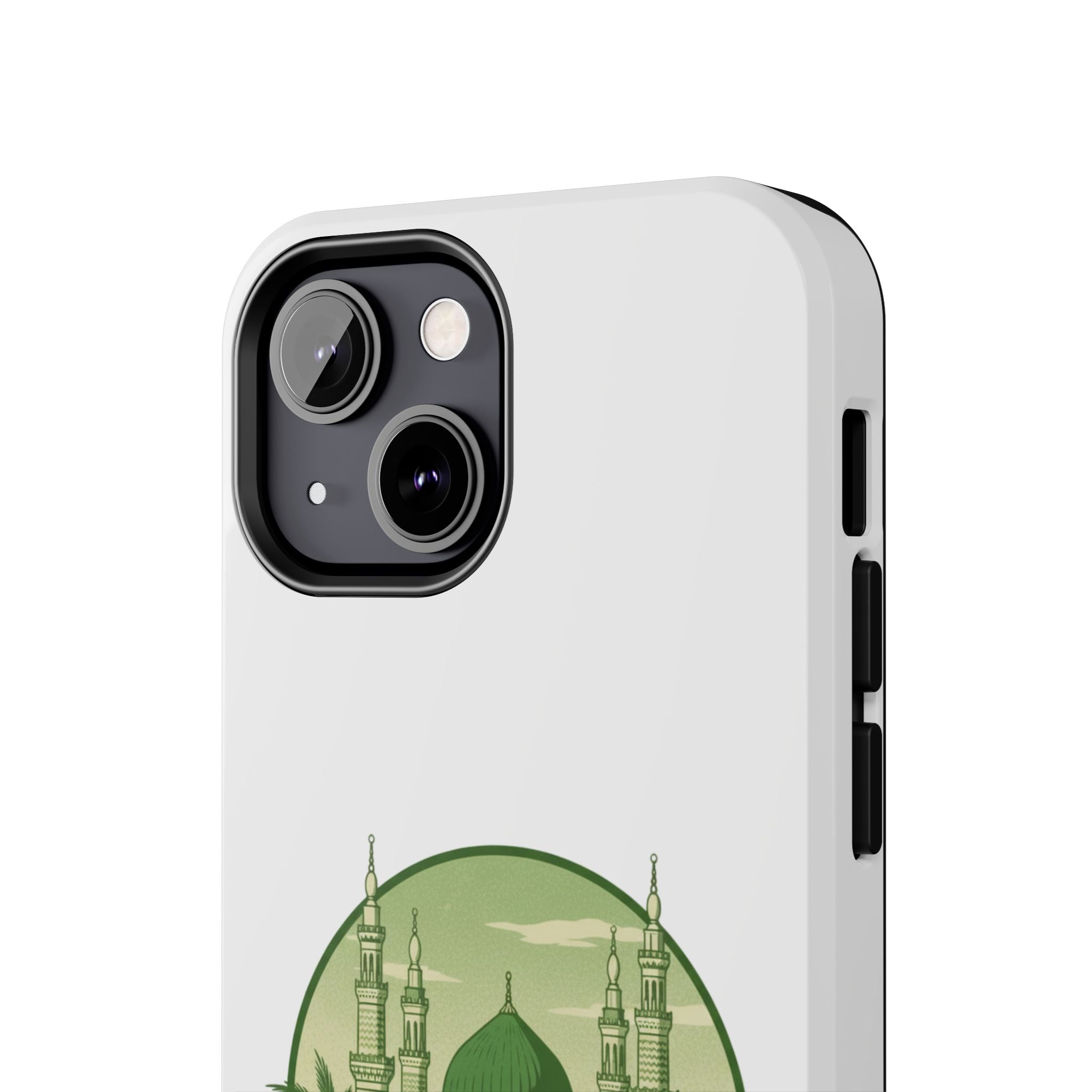 Medina Mosque Tough Phone Case – Islamic Landmark Green Phone Cover