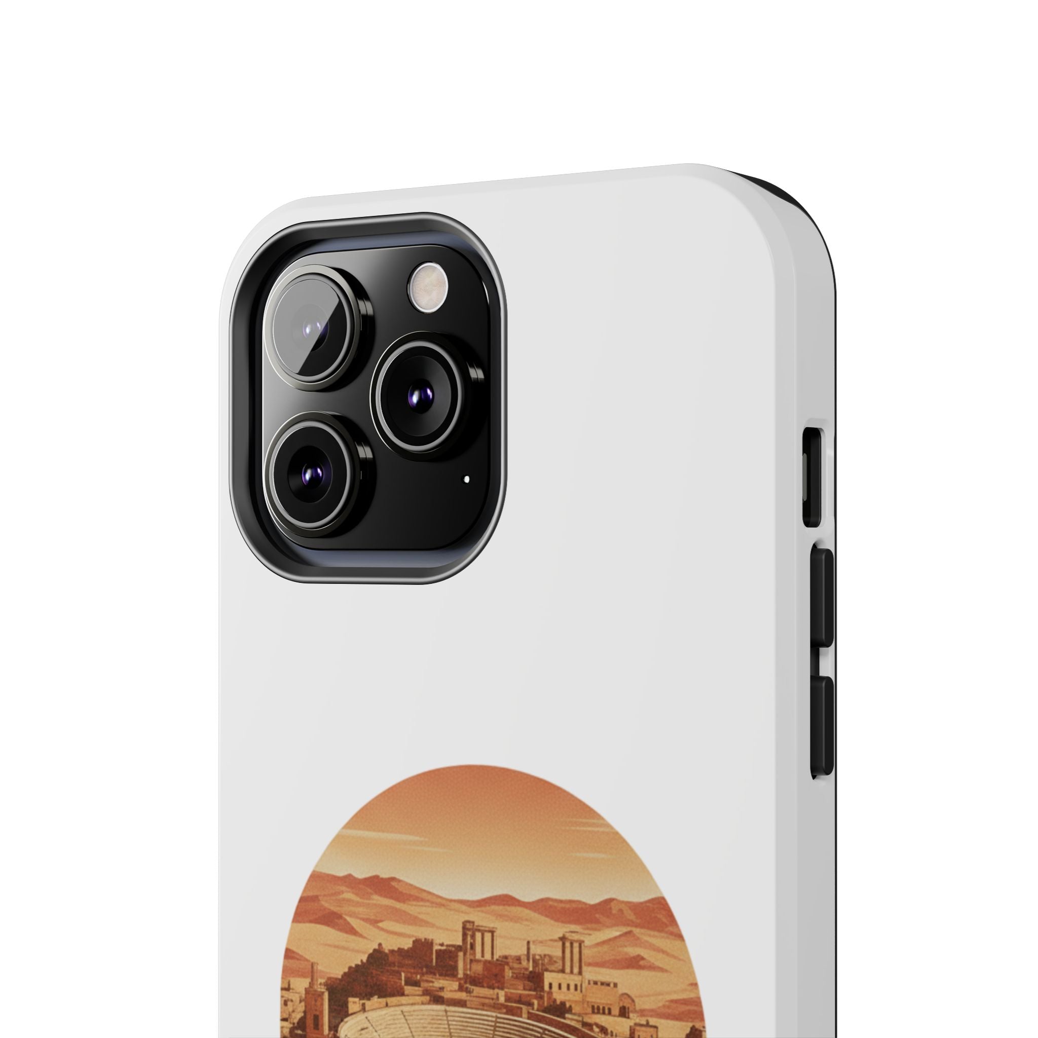 Amman Coliseum Tough Phone Case — Vintage Desert Cityscape Protective Cover