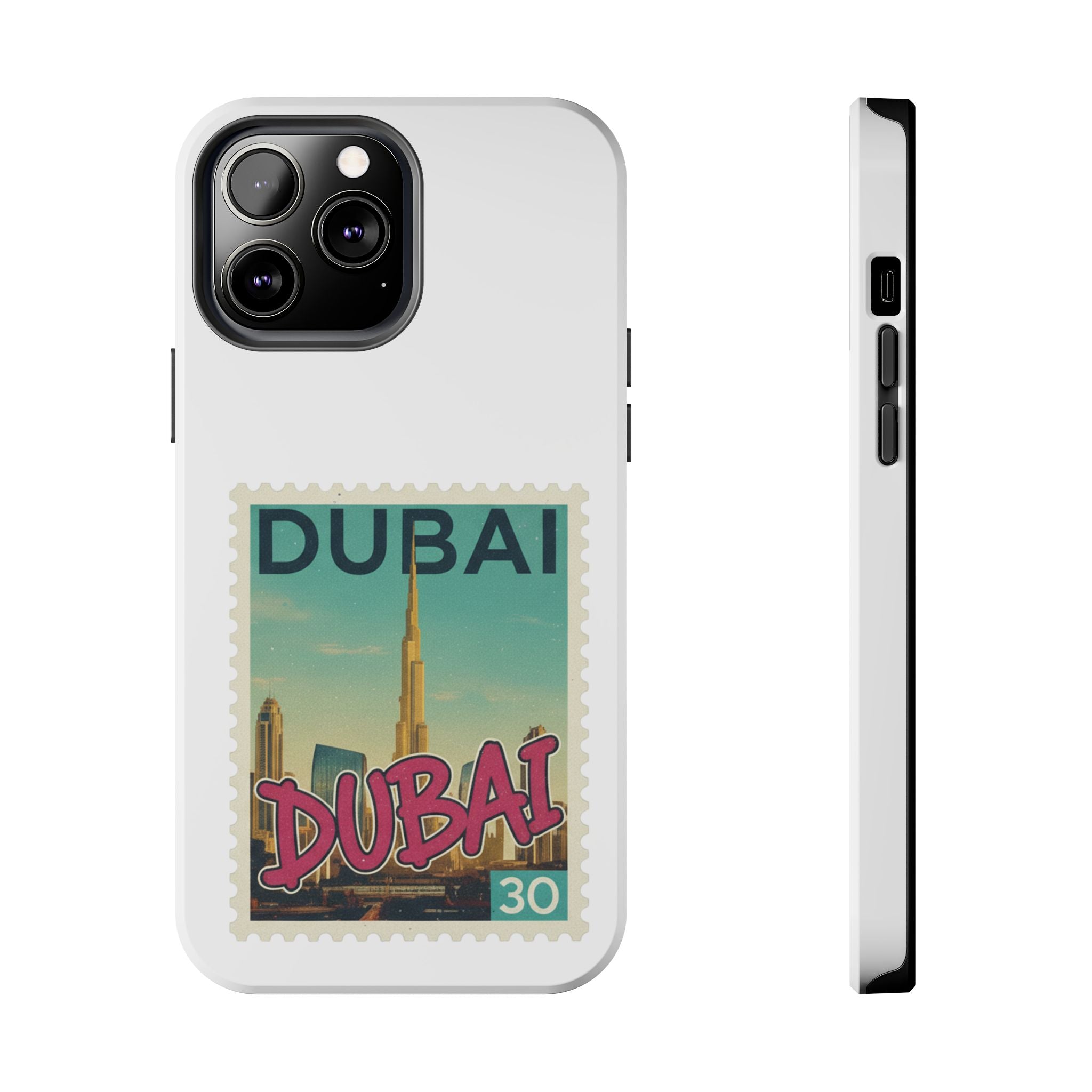 Dubai Postage Stamp Phone Case — Travel-Inspired Tough iPhone Case