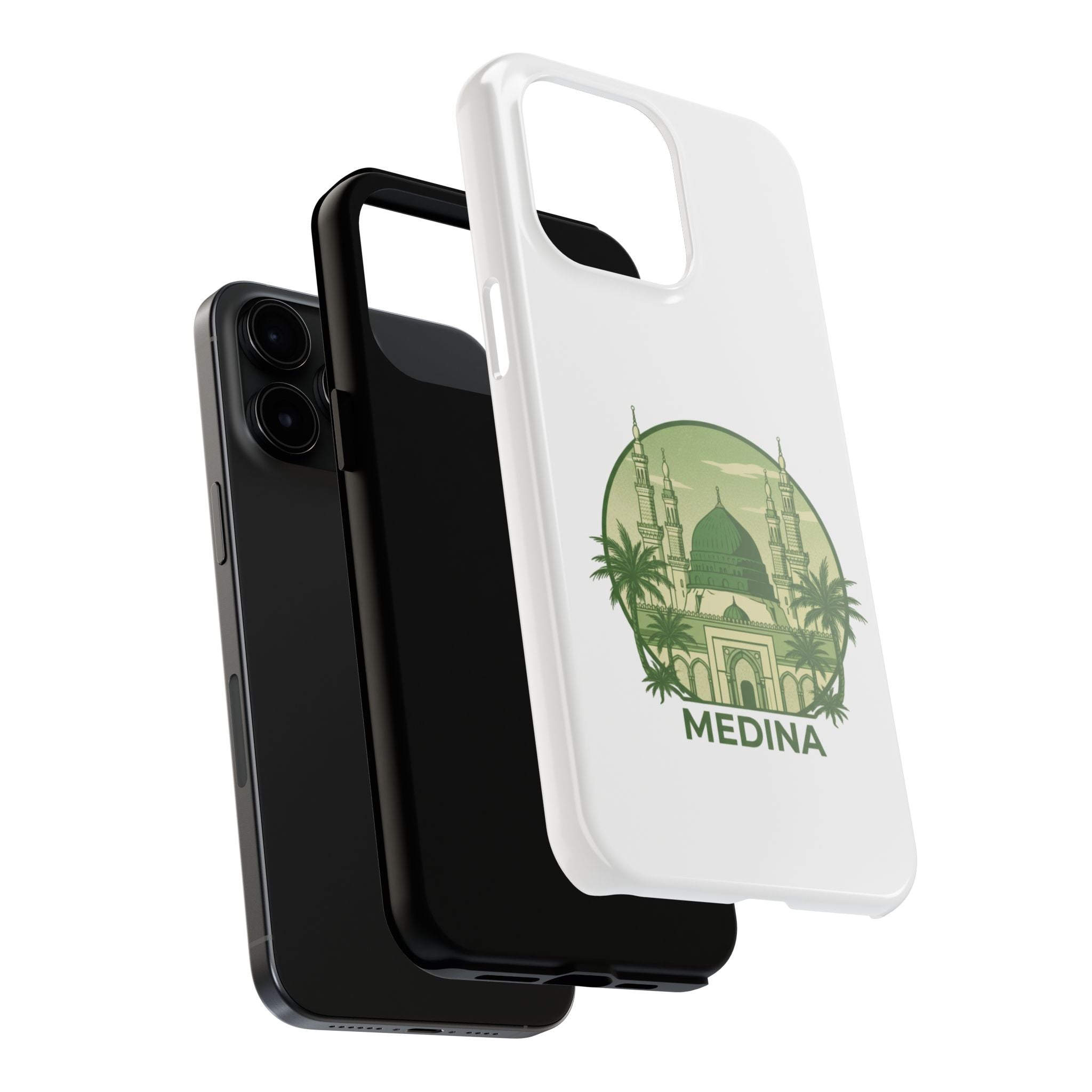 Medina Mosque Tough Phone Case – Islamic Landmark Green Phone Cover