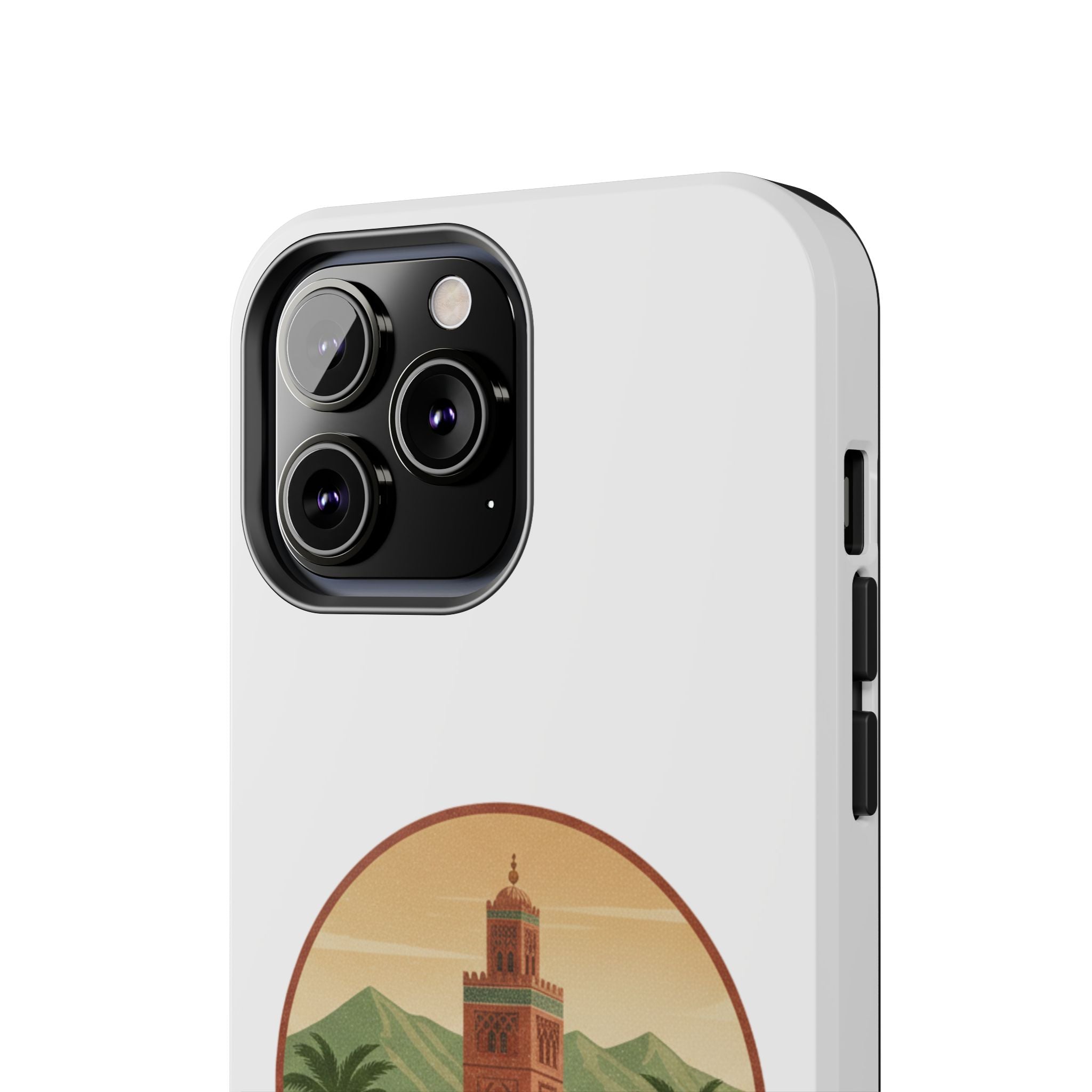 Marrakech Travel Phone Case — Vintage Moroccan Koutoubia Tower Design