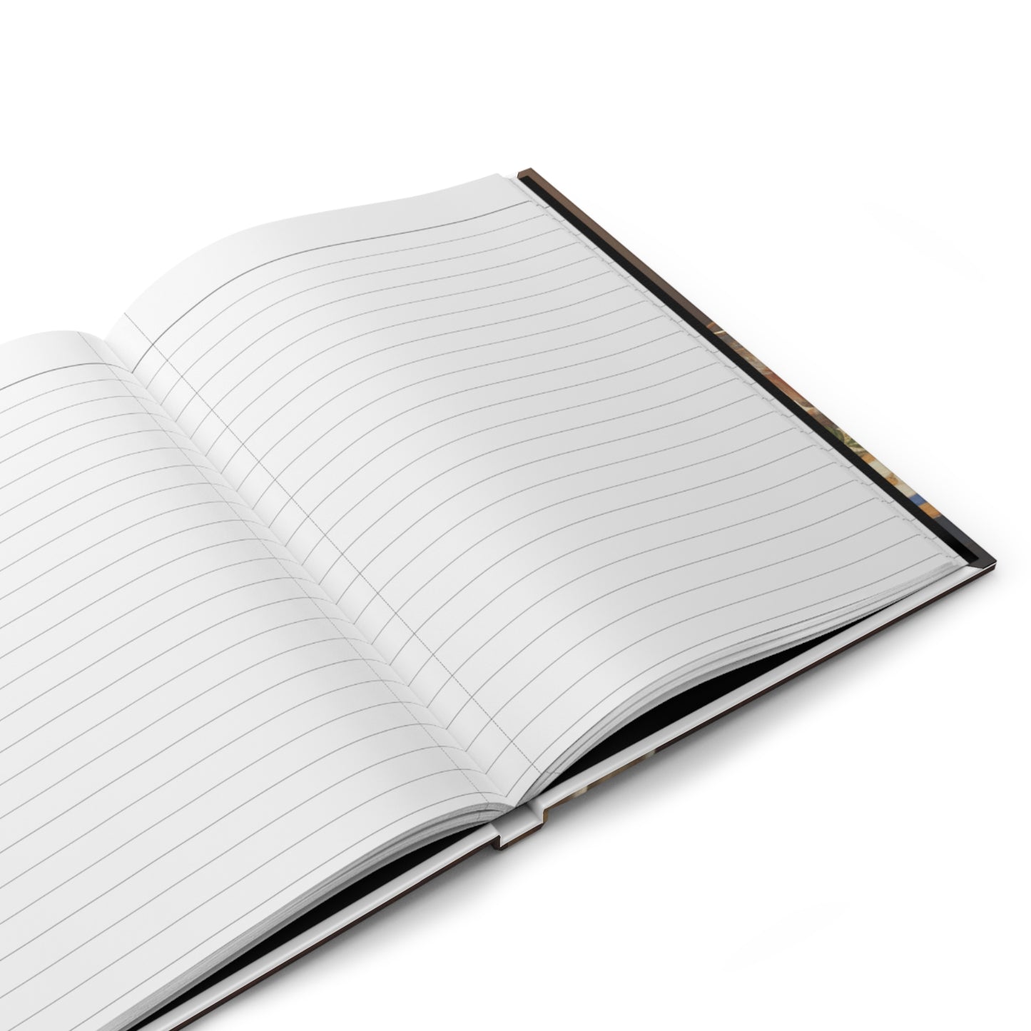 Moroccan Tea Set Hardcover Journal — Vintage Brass Teapot & Glasses Notebook