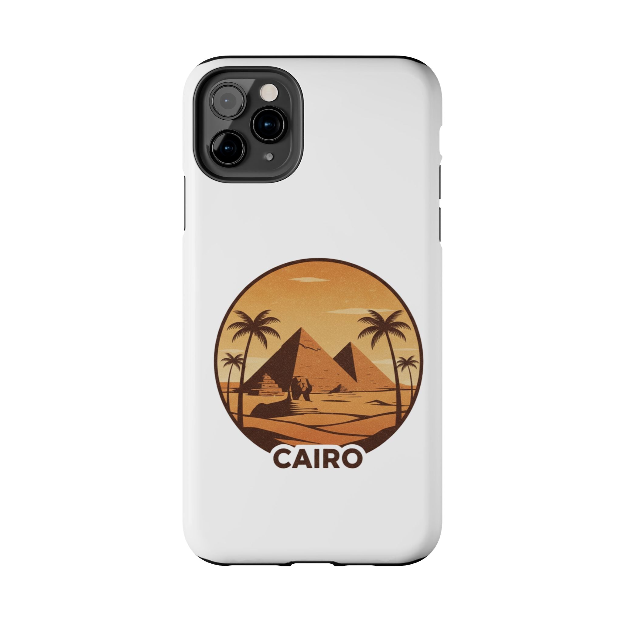 Cairo Pyramids Tough Phone Case — Vintage Egypt Travel iPhone/Android Protective Cover