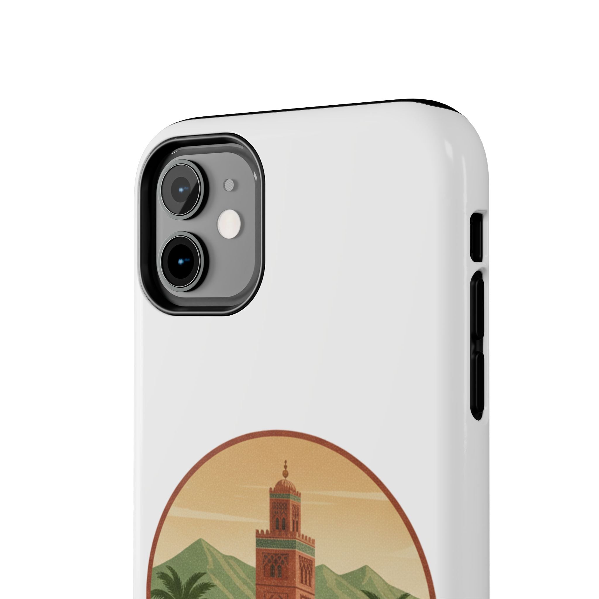 Marrakech Travel Phone Case — Vintage Moroccan Koutoubia Tower Design