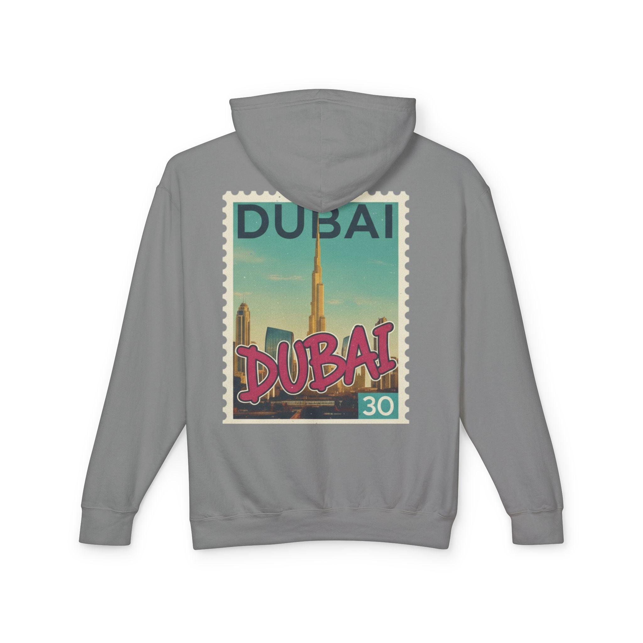 Dubai Vintage Postage Stamp Hoodie – Travel Souvenir Sweatshirt
