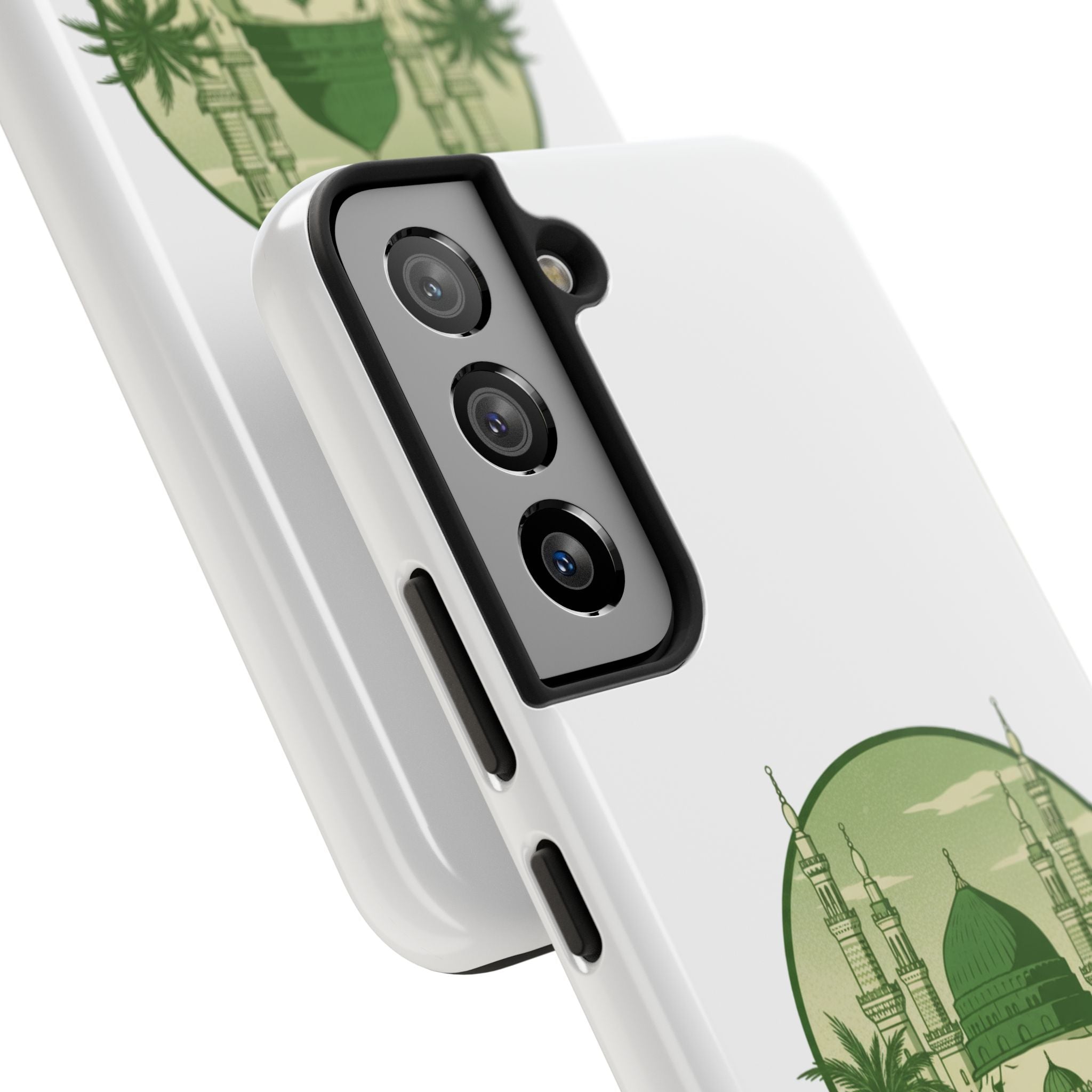 Medina Mosque Tough Phone Case – Islamic Landmark Green Phone Cover