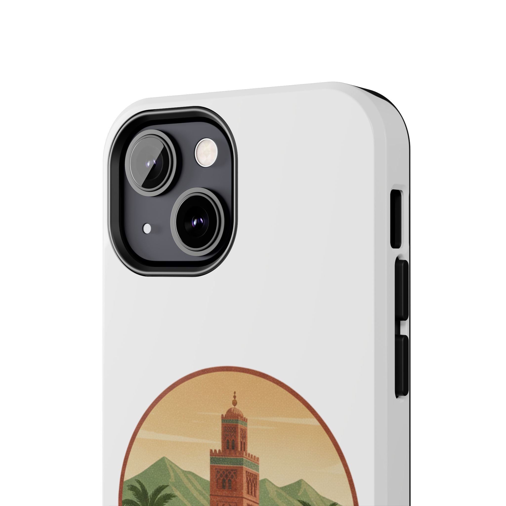 Marrakech Travel Phone Case — Vintage Moroccan Koutoubia Tower Design