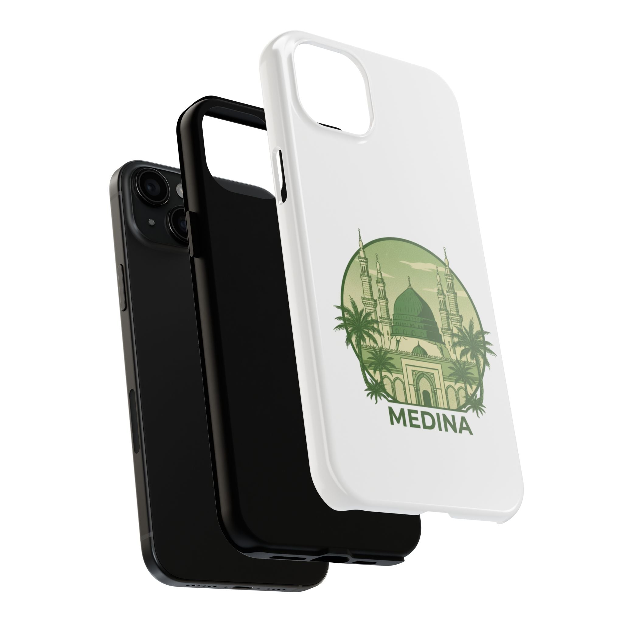 Medina Mosque Tough Phone Case – Islamic Landmark Green Phone Cover