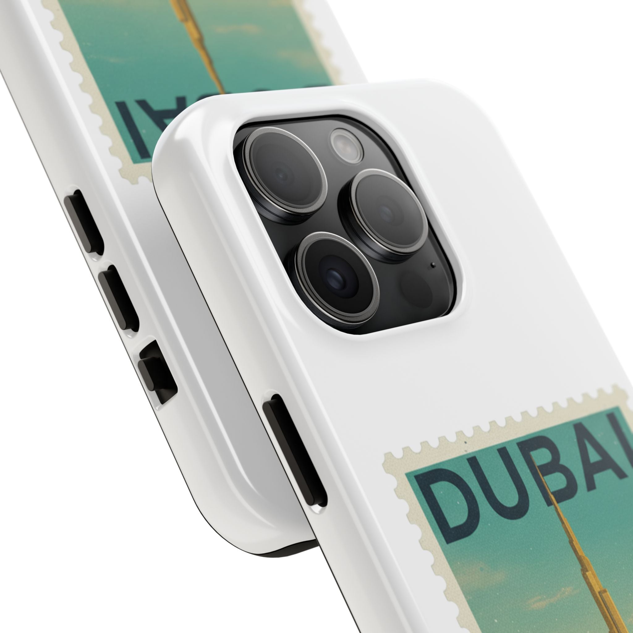 Dubai Postage Stamp Phone Case — Travel-Inspired Tough iPhone Case