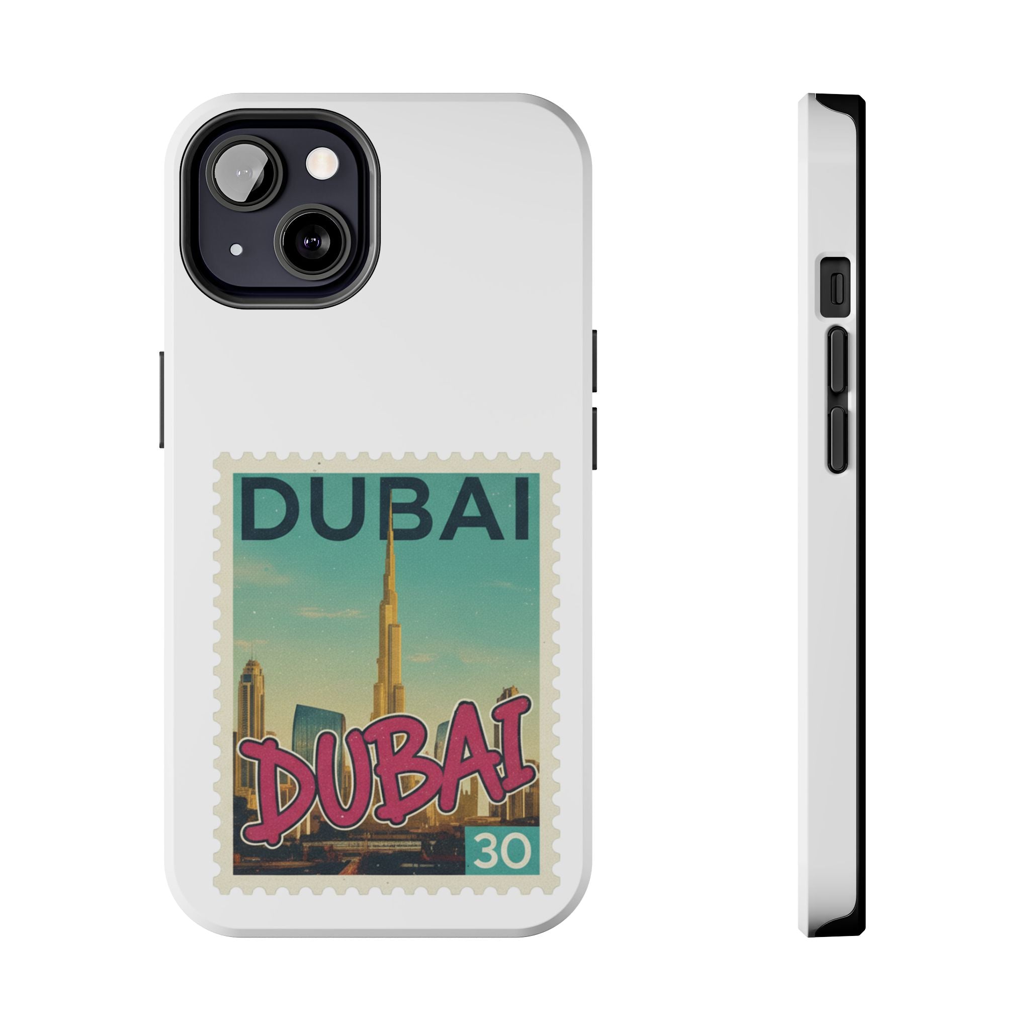 Dubai Postage Stamp Phone Case — Travel-Inspired Tough iPhone Case
