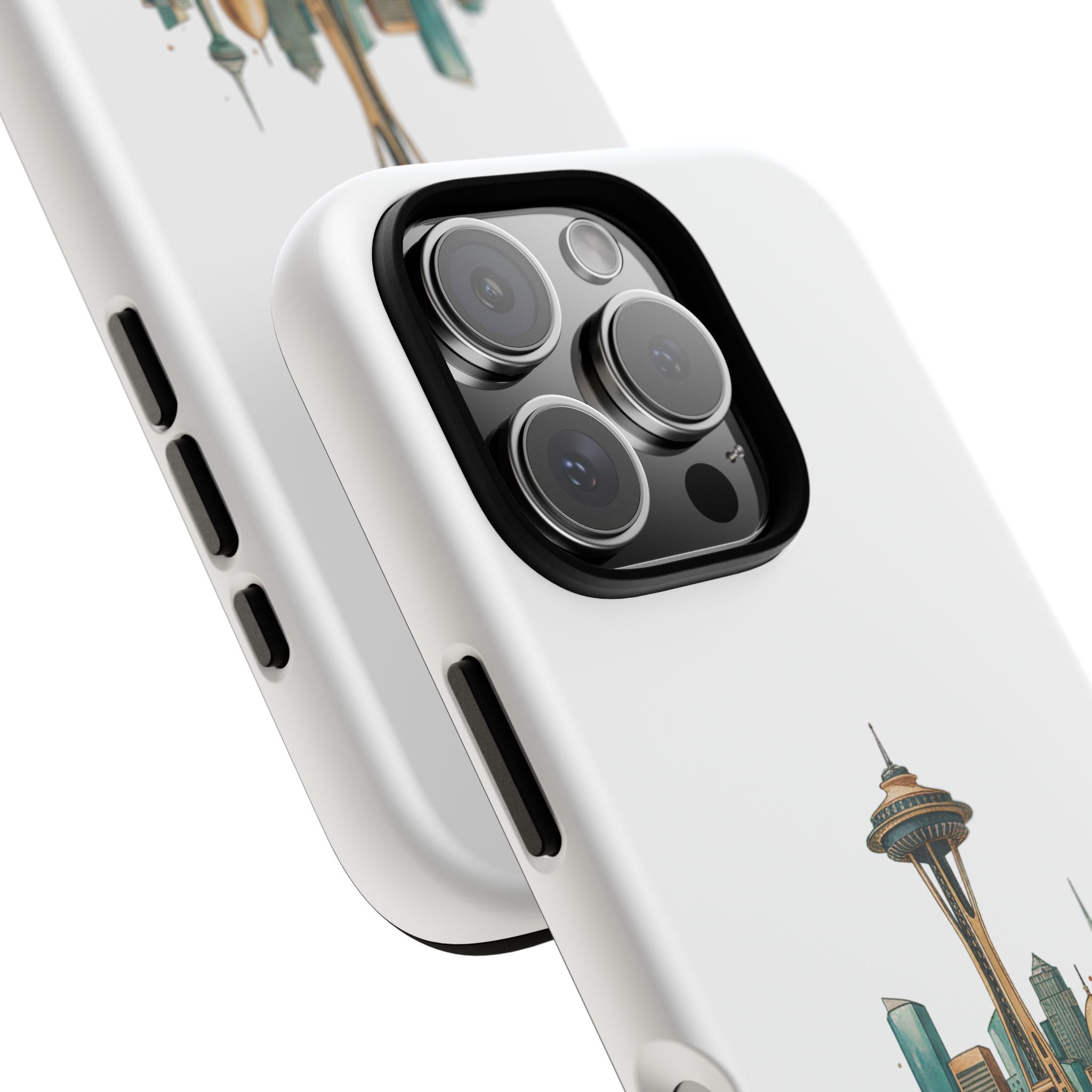 Doha x Seattle Skyline Tough Phone Case — Cityscape Protective Phone Cover