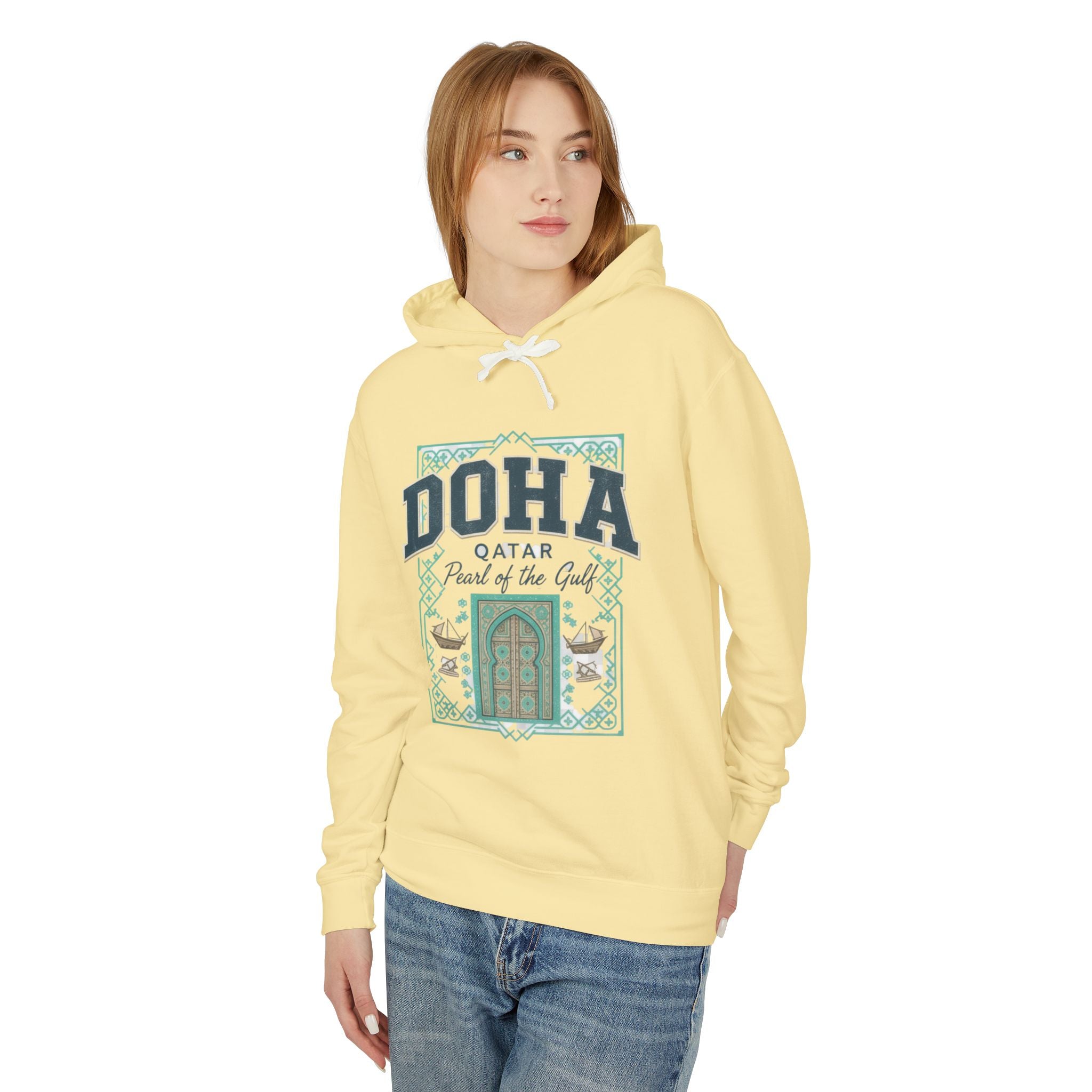 Doha Souvenir Hoodie — Qatar Pearl of the Gulf Travel Sweatshirt