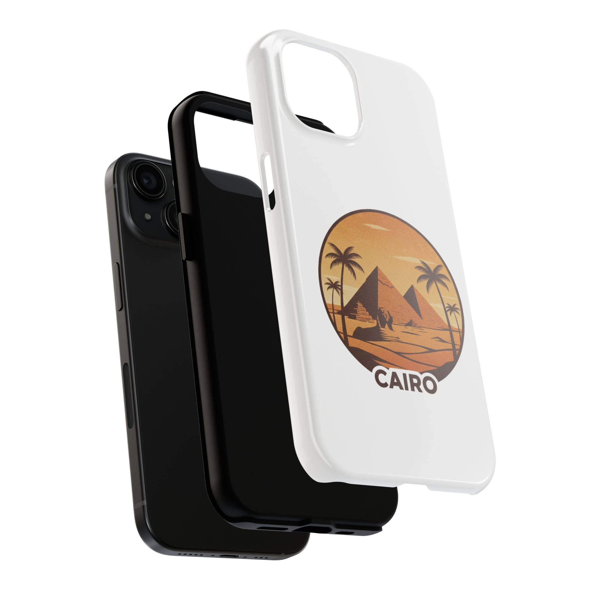 Cairo Pyramids Tough Phone Case — Vintage Egypt Travel iPhone/Android Protective Cover