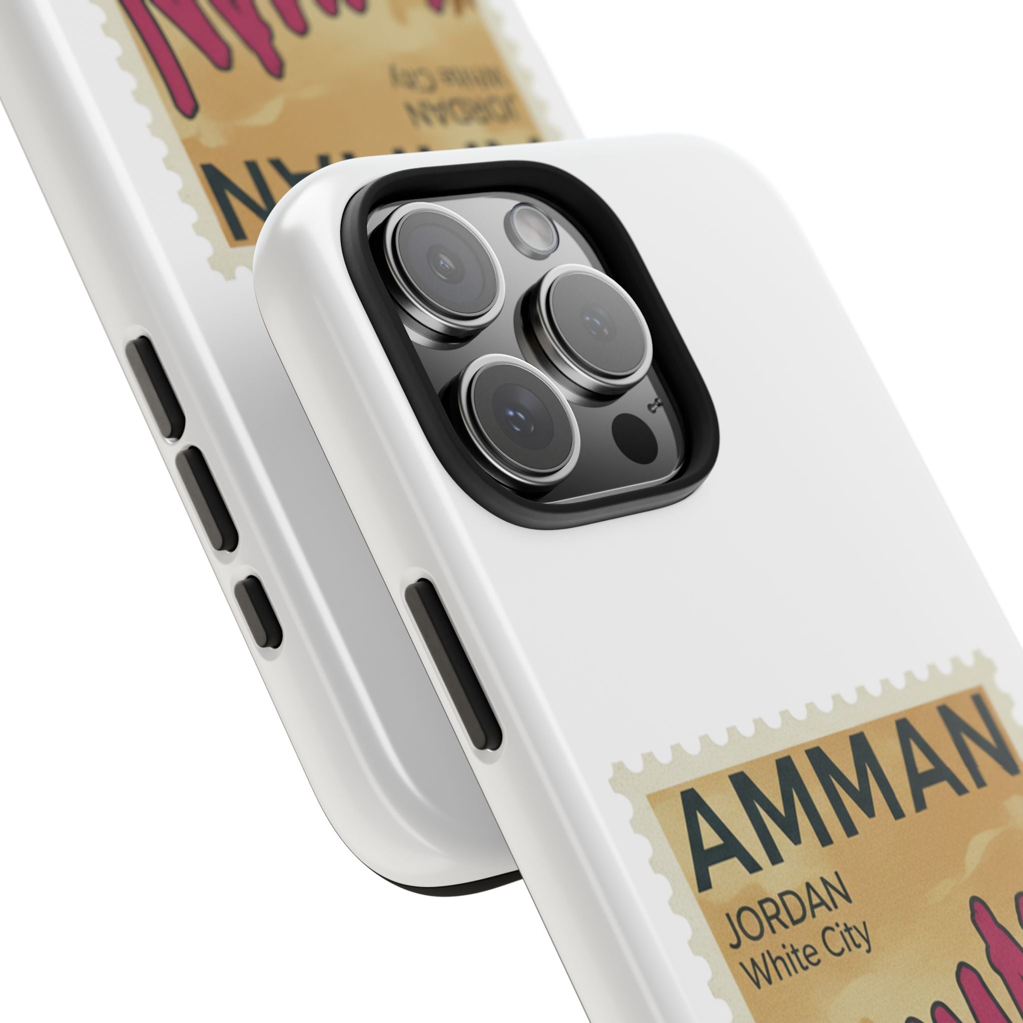 Amman Stamp Tough Phone Case — Jordan Travel Vintage Postage Design