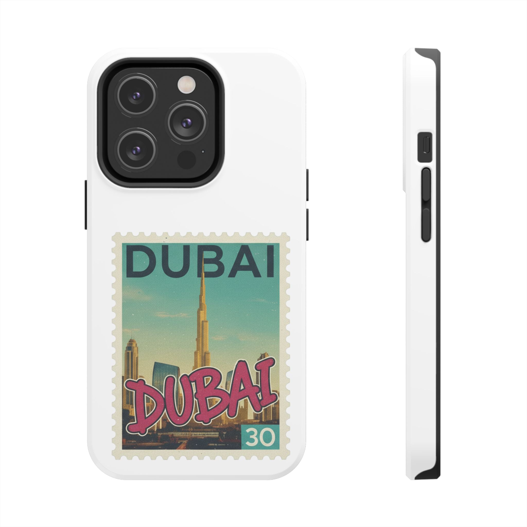 Dubai Postage Stamp Phone Case — Travel-Inspired Tough iPhone Case