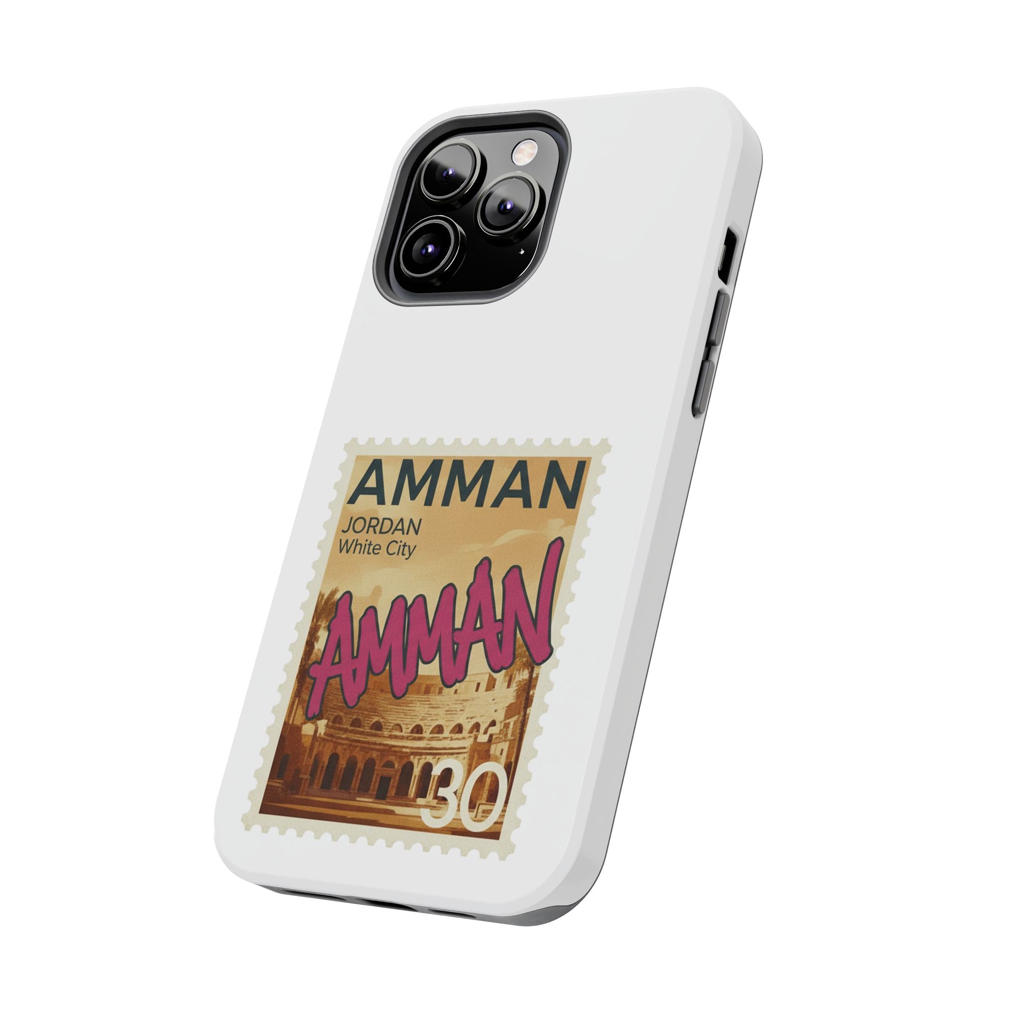 Amman Stamp Tough Phone Case — Jordan Travel Vintage Postage Design