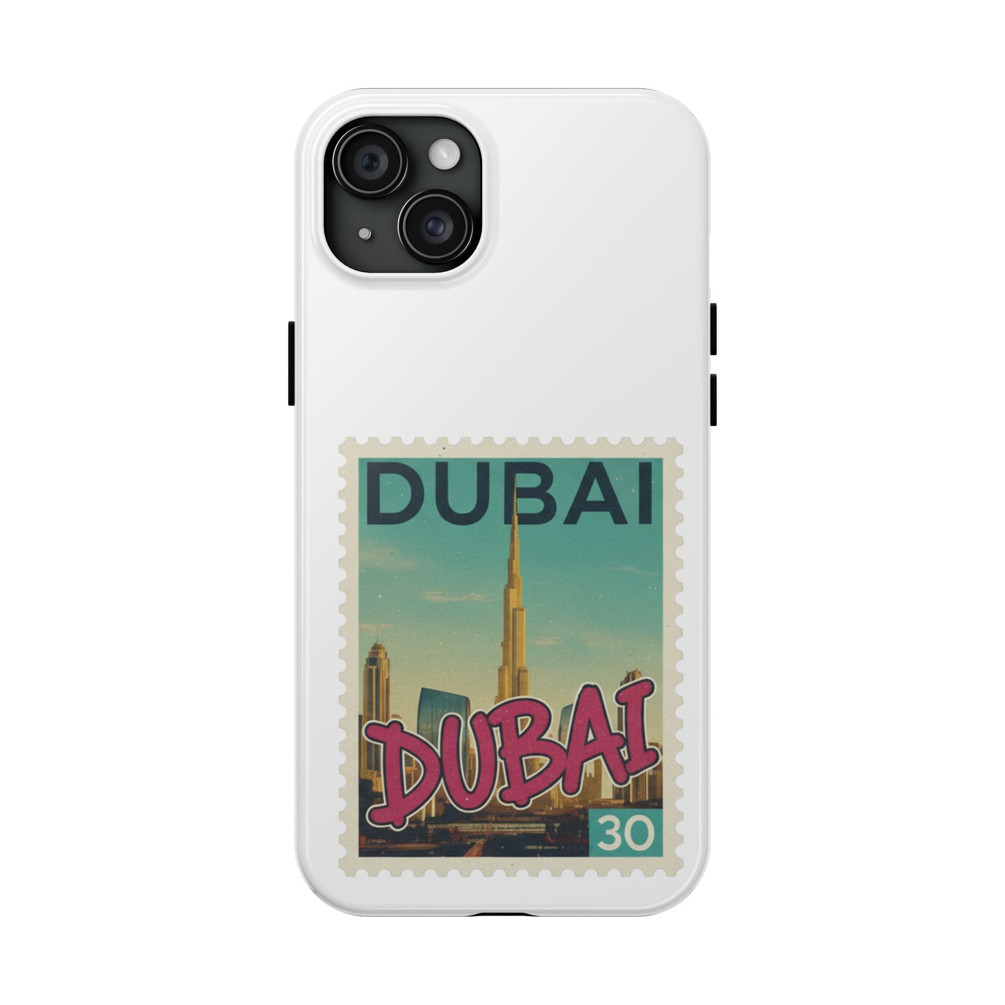 Dubai Postage Stamp Phone Case — Travel-Inspired Tough iPhone Case