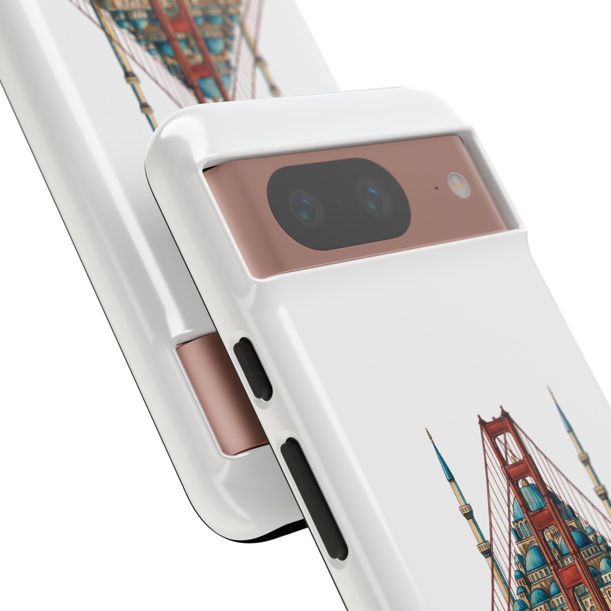 City Bridge Phone Case — Istanbul × San Francisco Illustrated Travel Design