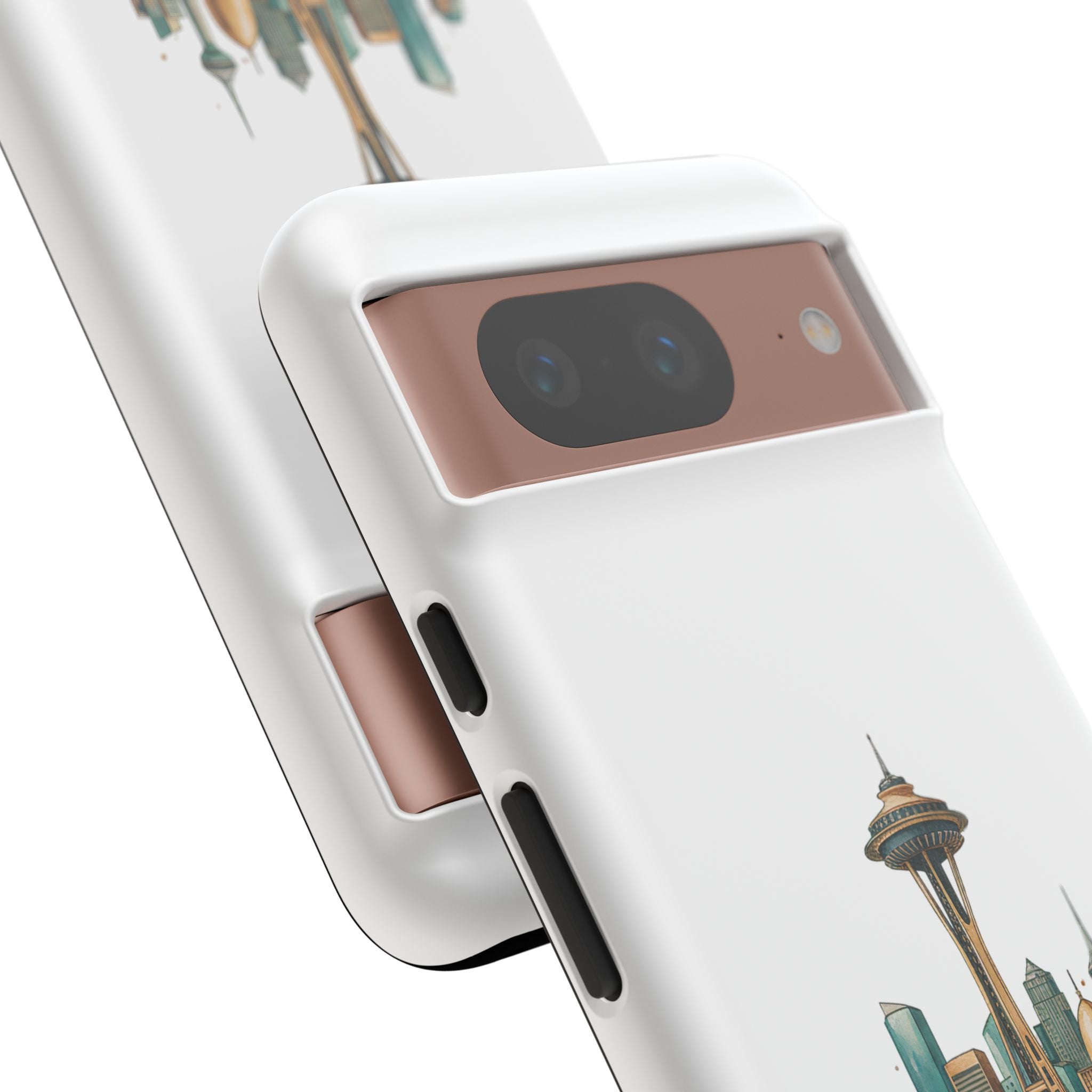 Doha x Seattle Skyline Tough Phone Case — Cityscape Protective Phone Cover