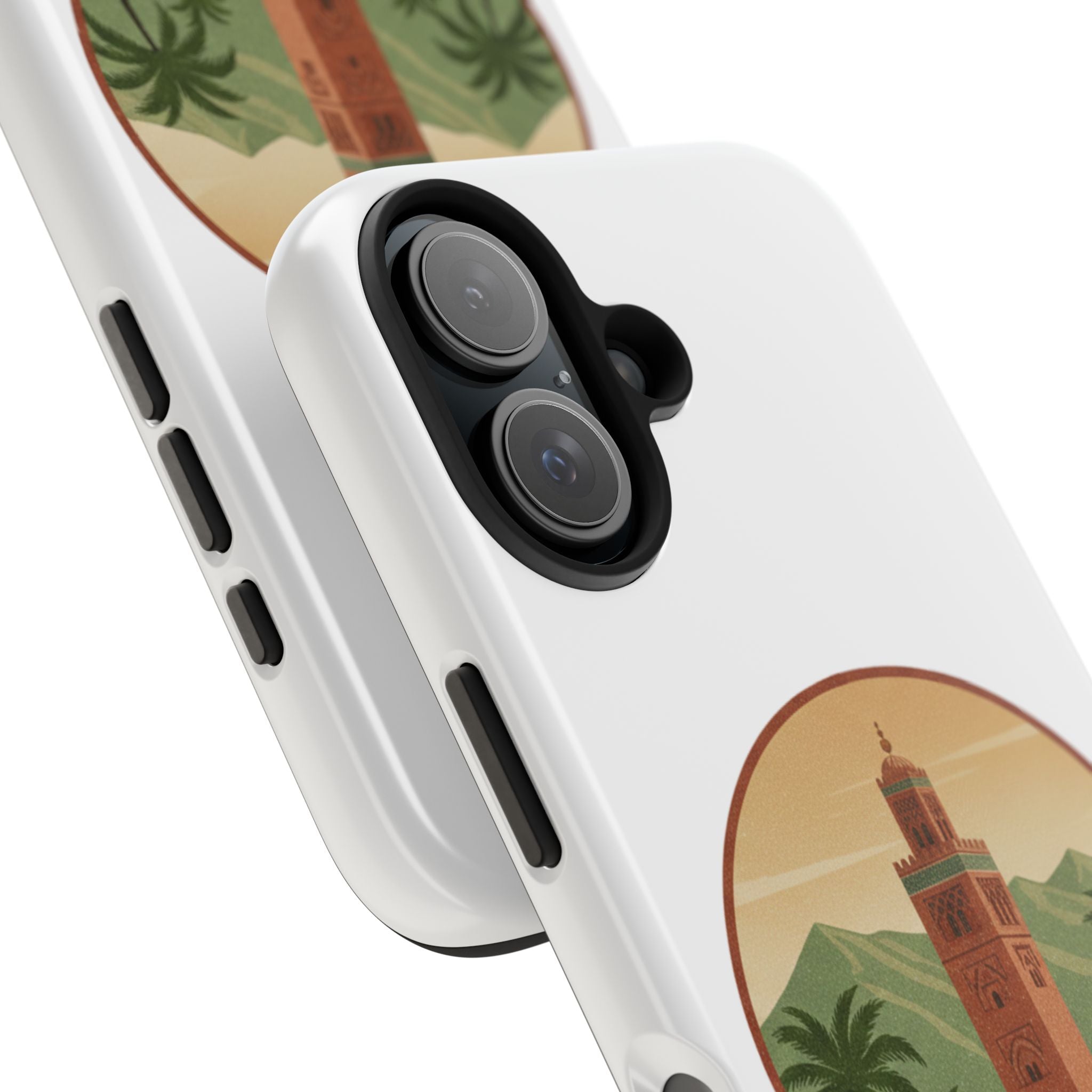 Marrakech Travel Phone Case — Vintage Moroccan Koutoubia Tower Design