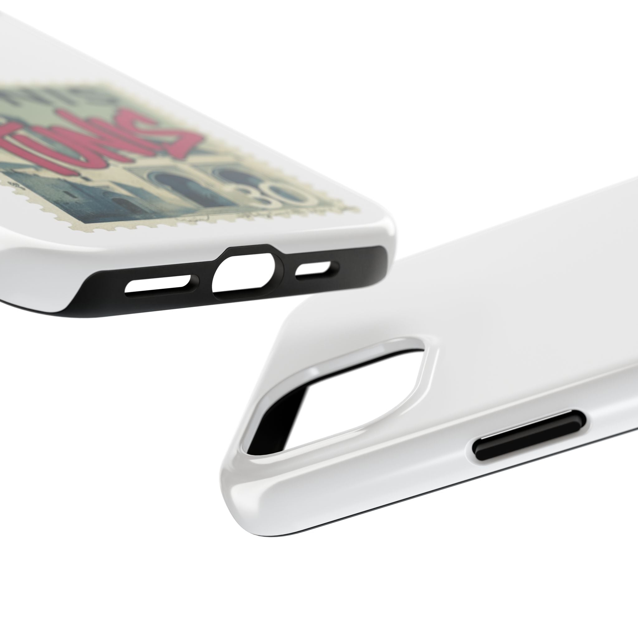 Tunis Vintage Stamp Tough Phone Case — Retro Tunisia Travel Phone Cover