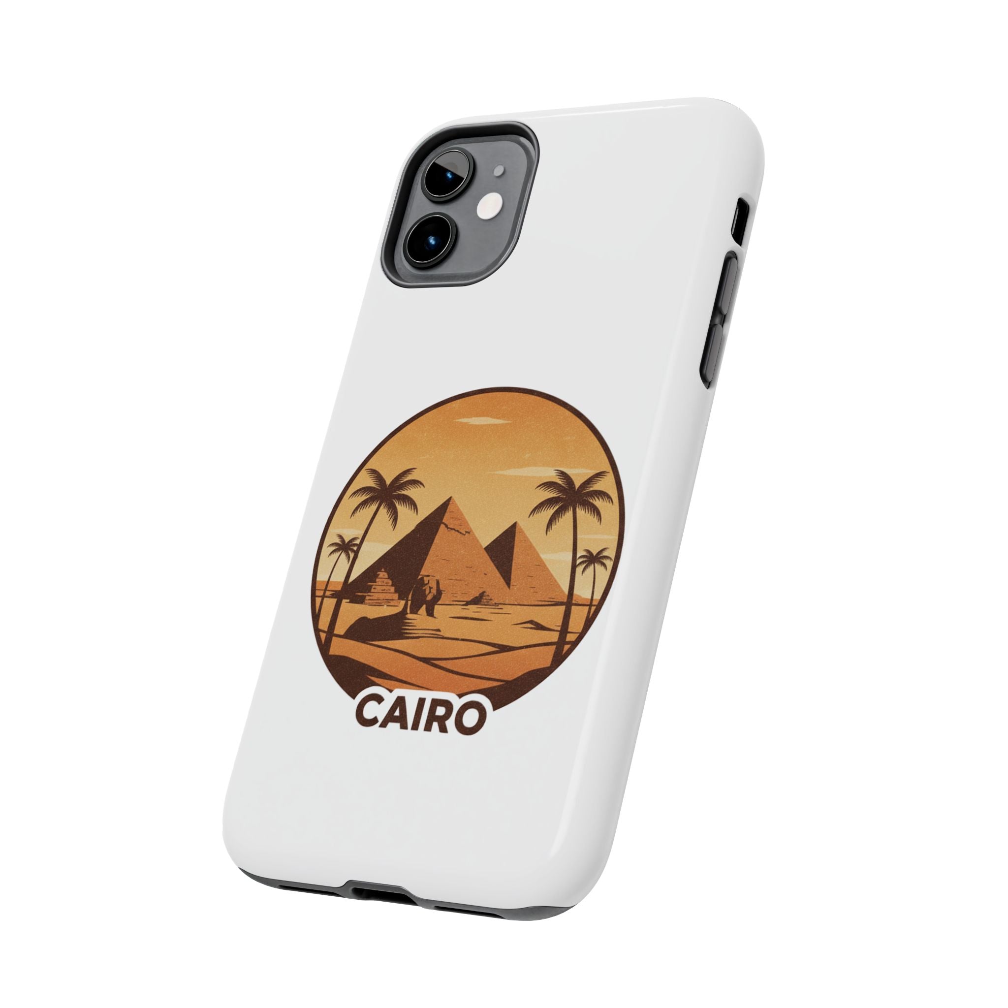 Cairo Pyramids Tough Phone Case — Vintage Egypt Travel iPhone/Android Protective Cover