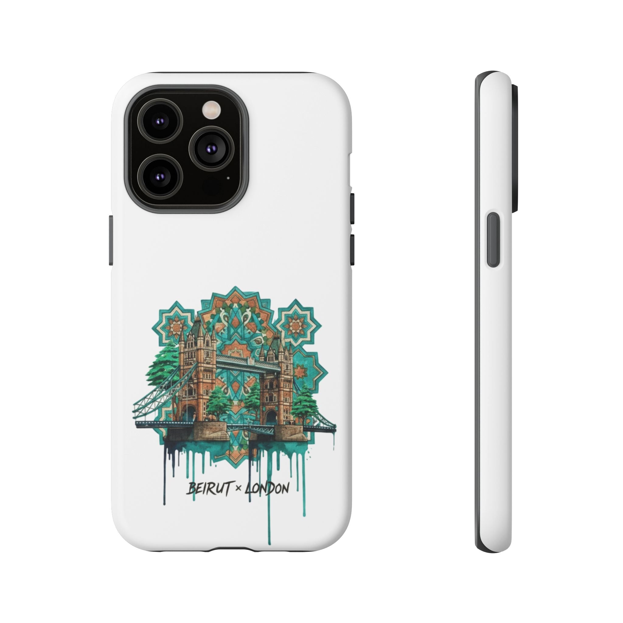 Beirut x London Ornate Phone Case — Turquoise Mosaic Gateway Design