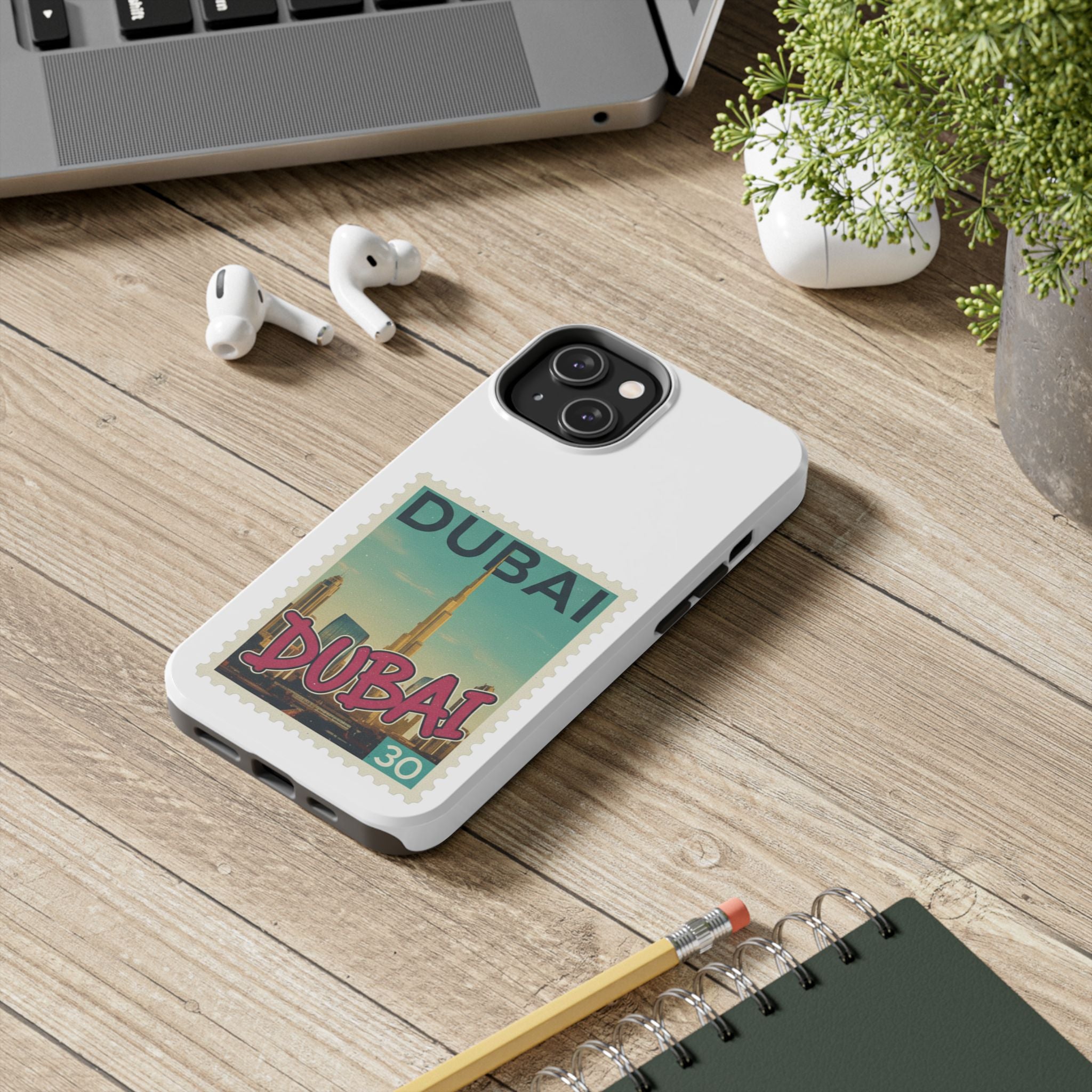 Dubai Postage Stamp Phone Case — Travel-Inspired Tough iPhone Case