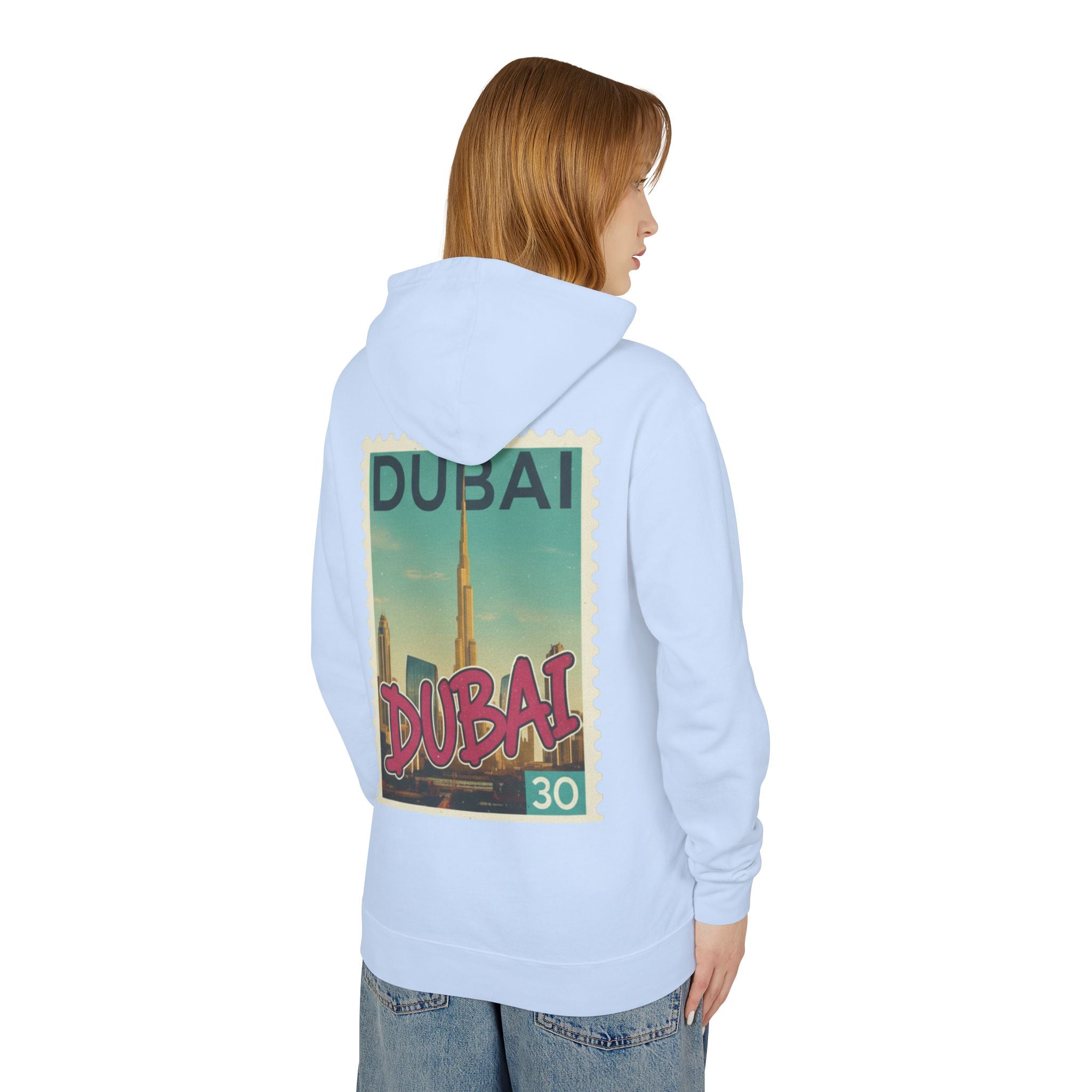 Dubai Vintage Postage Stamp Hoodie – Travel Souvenir Sweatshirt