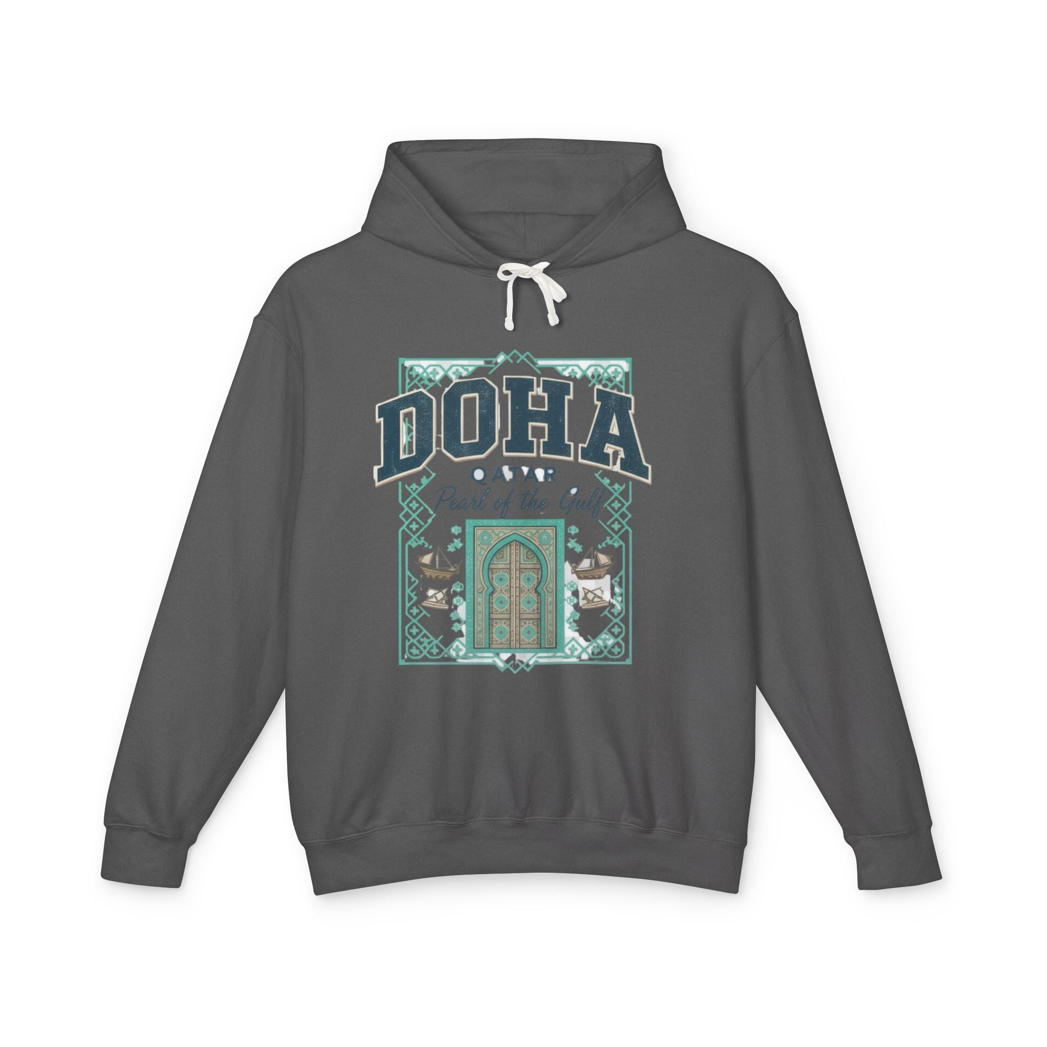 Doha Souvenir Hoodie — Qatar Pearl of the Gulf Travel Sweatshirt