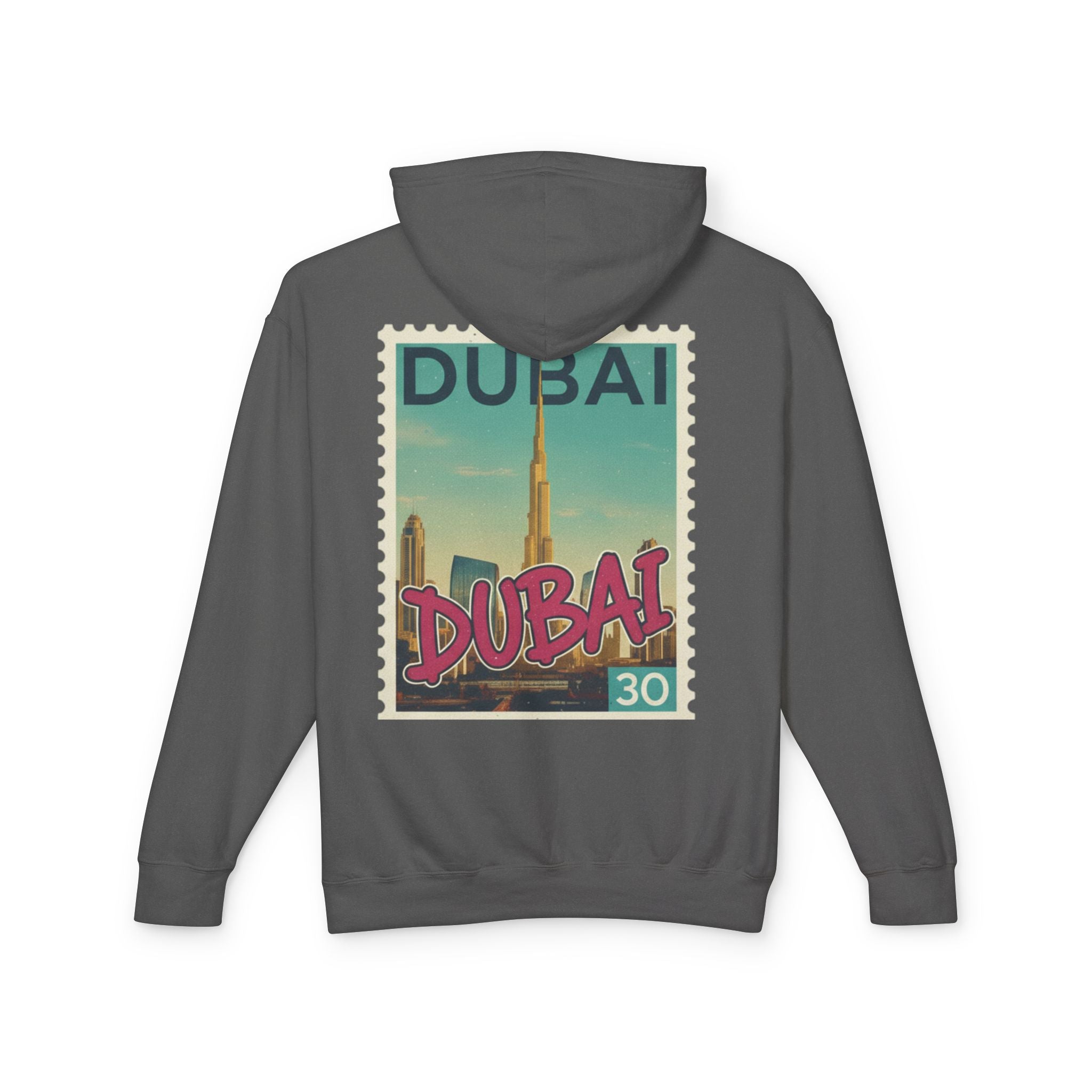 Dubai Vintage Postage Stamp Hoodie – Travel Souvenir Sweatshirt