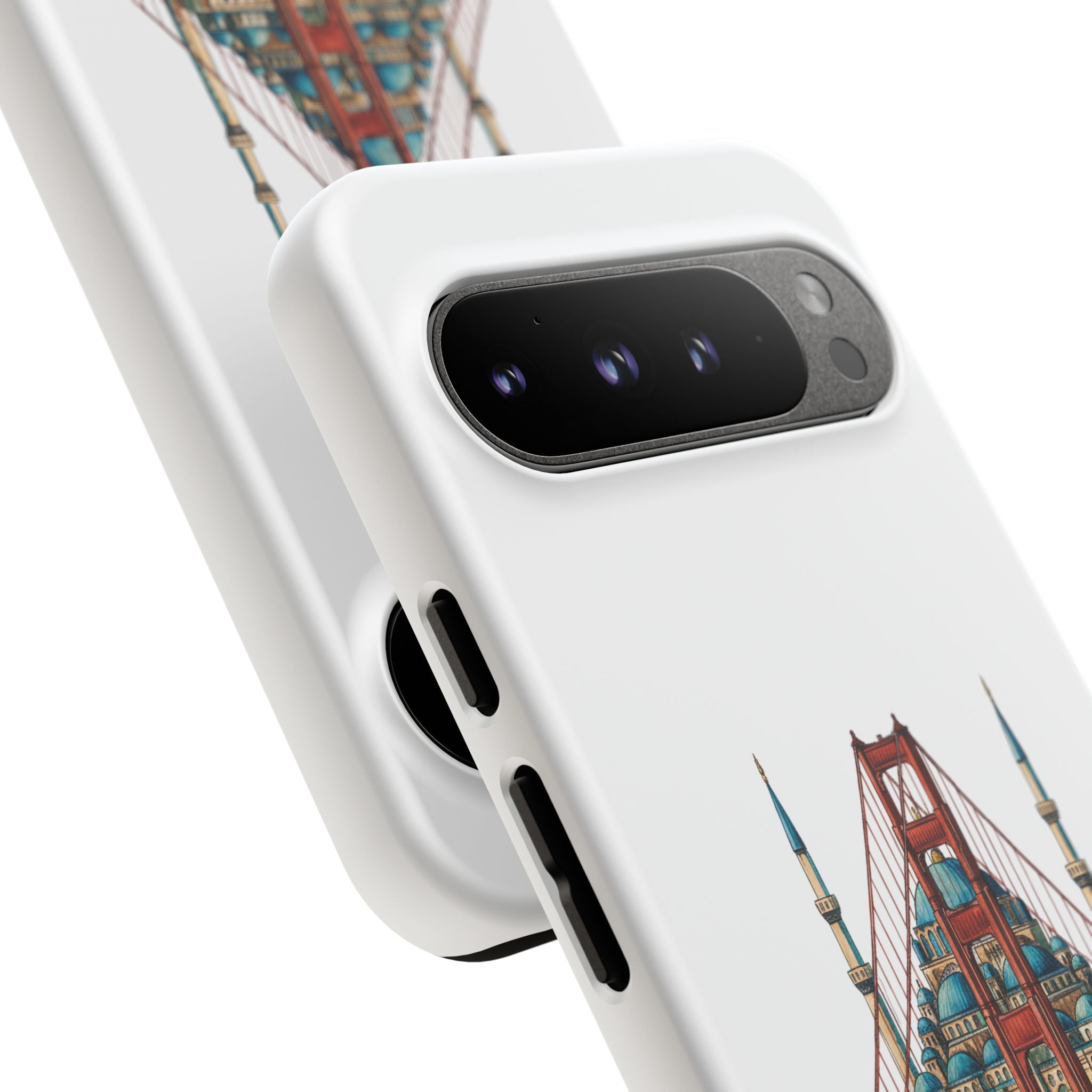 City Bridge Phone Case — Istanbul × San Francisco Illustrated Travel Design