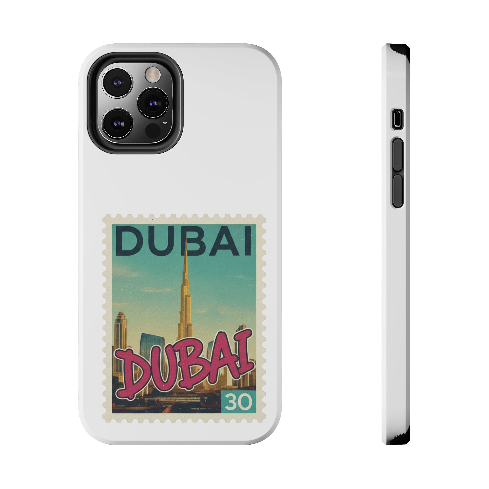 Dubai Postage Stamp Phone Case — Travel-Inspired Tough iPhone Case