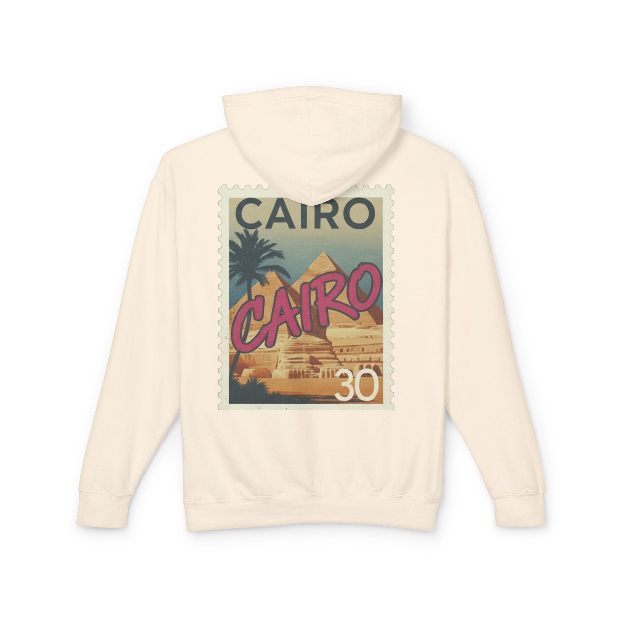Cairo Vintage Postage Stamp Hoodie — Retro Egypt Travel Sweatshirt