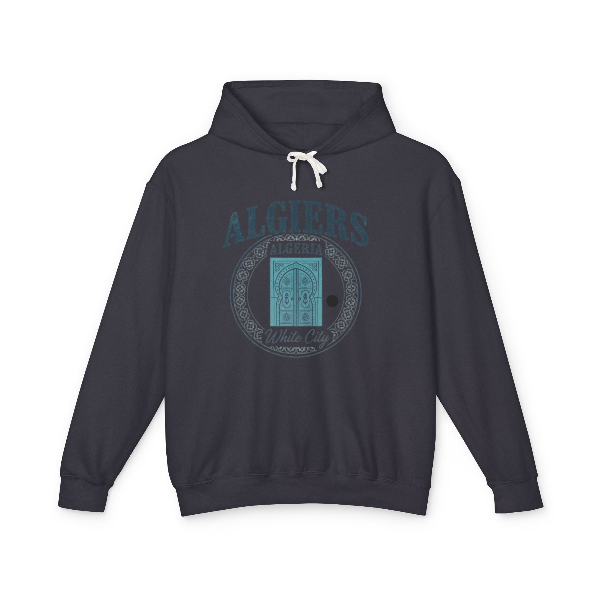 Algiers Algeria Vintage Door Hoodie — White City Travel Sweatshirt