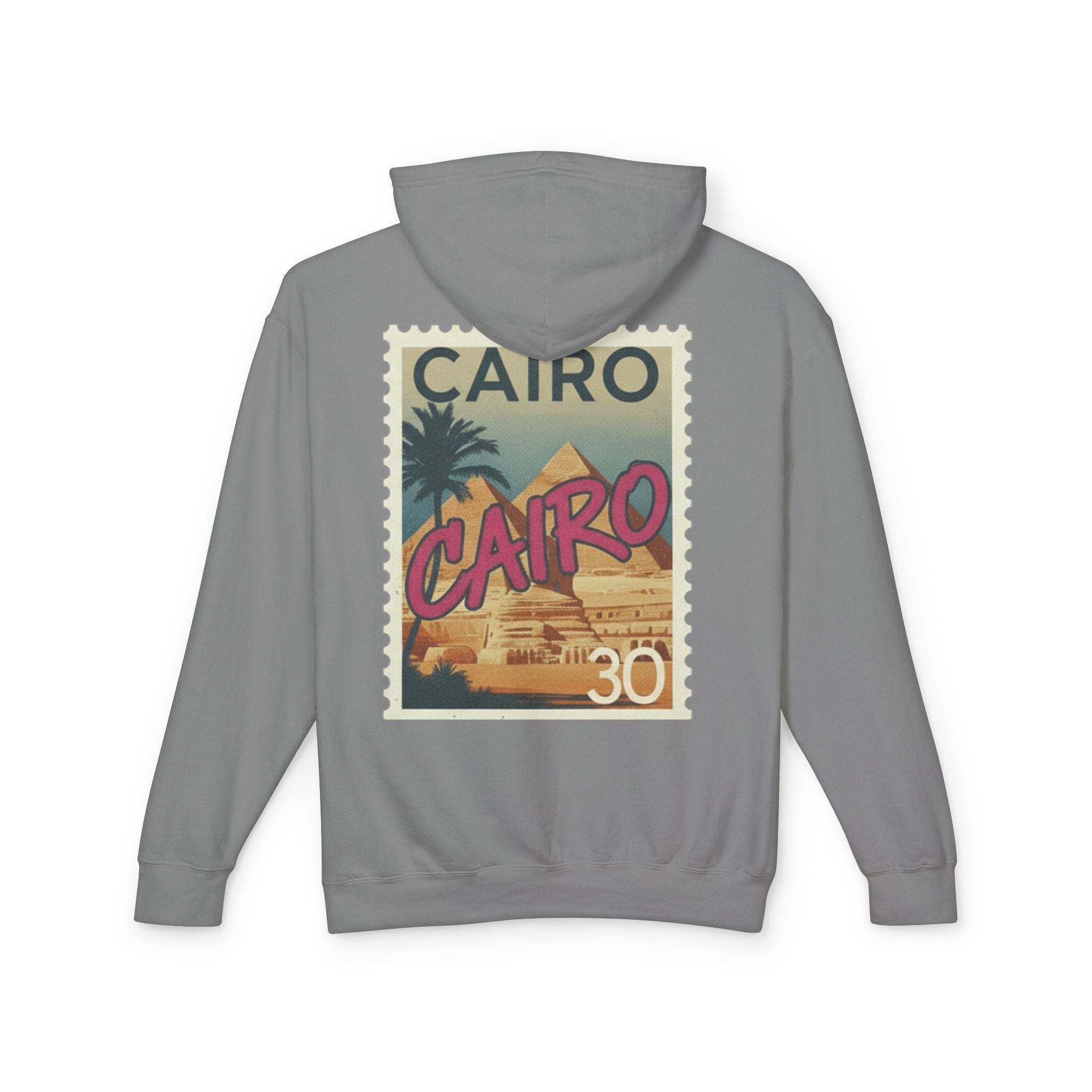 Cairo Vintage Postage Stamp Hoodie — Retro Egypt Travel Sweatshirt