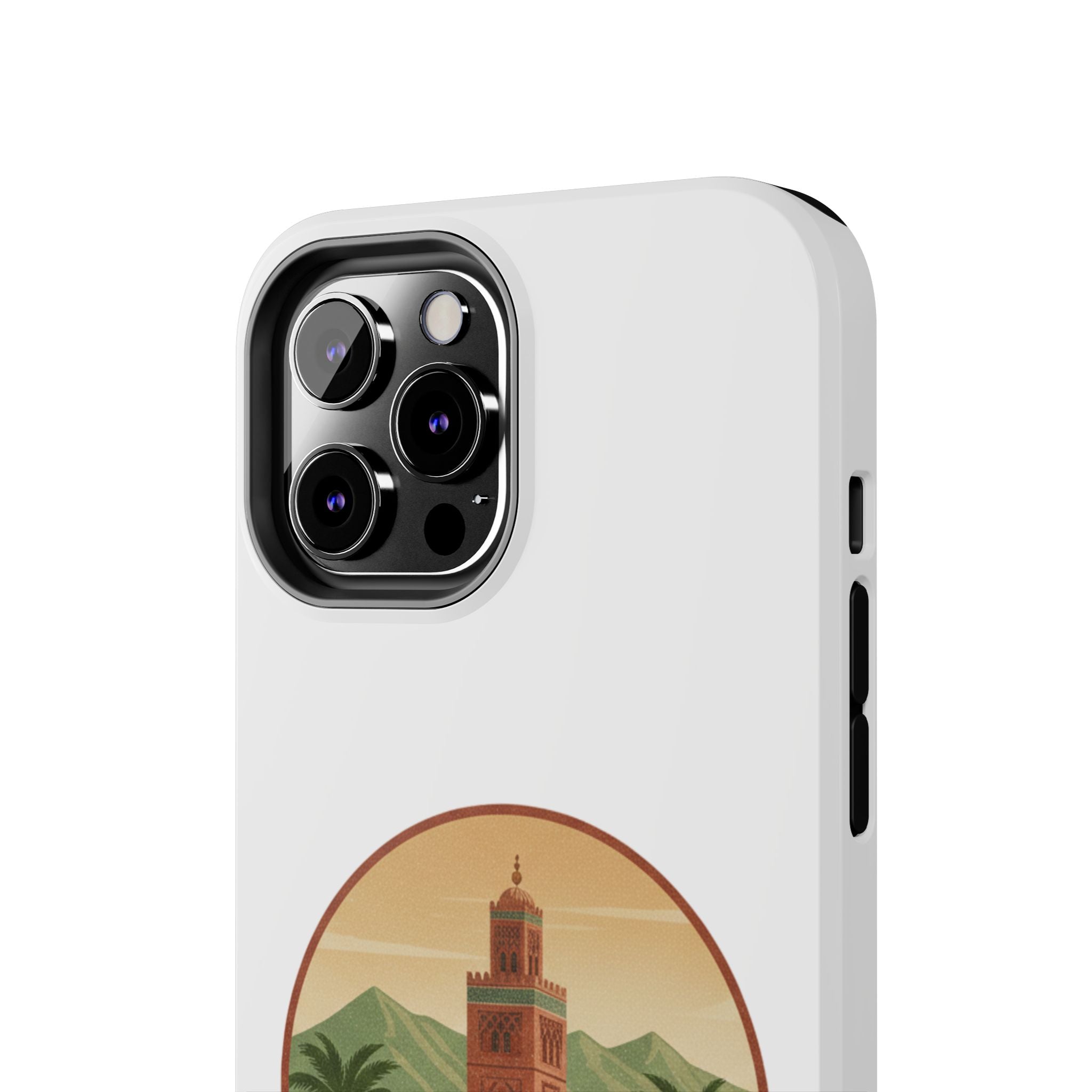Marrakech Travel Phone Case — Vintage Moroccan Koutoubia Tower Design
