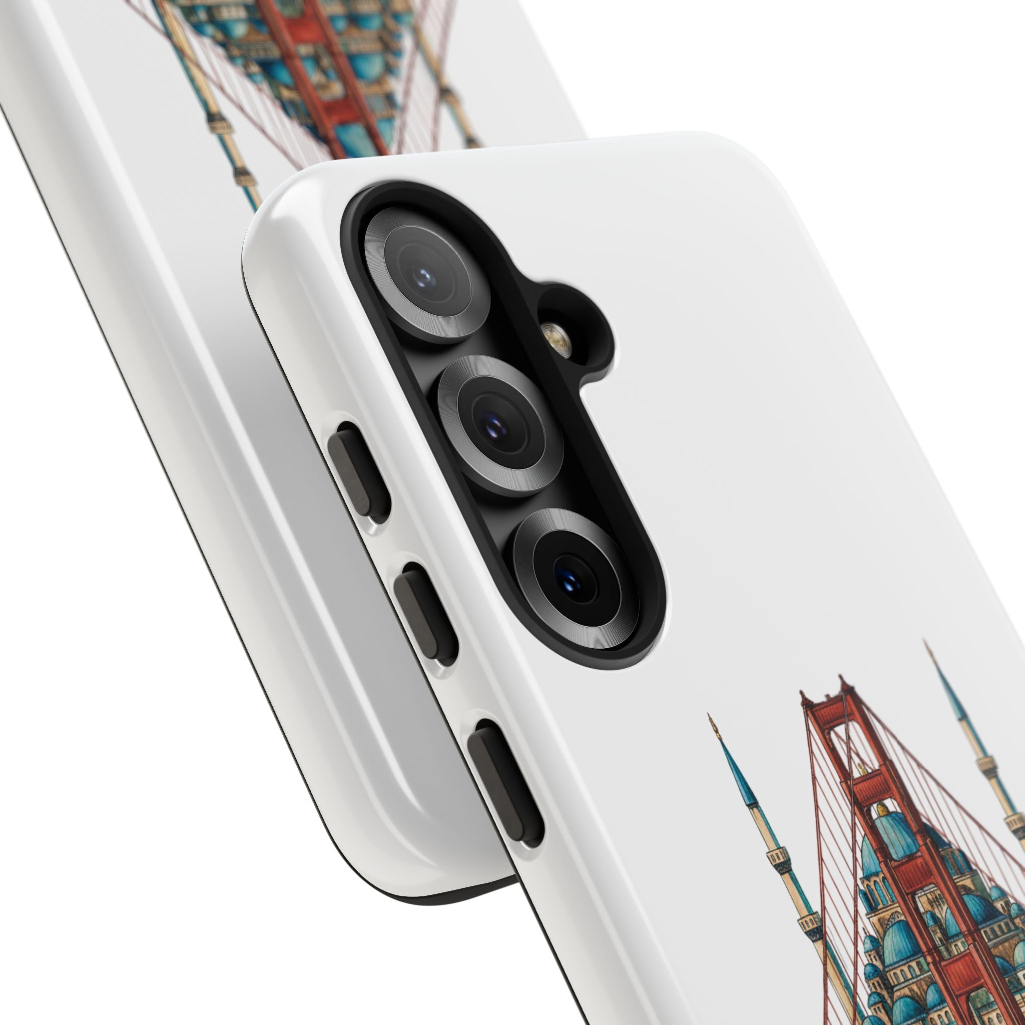 City Bridge Phone Case — Istanbul × San Francisco Illustrated Travel Design