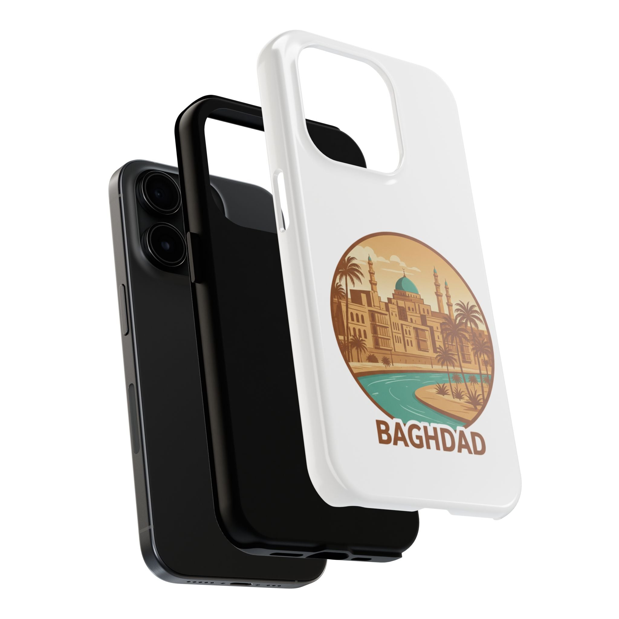 Baghdad Illustrated Tough Phone Case — Vintage Middle East Cityscape Protective Cover