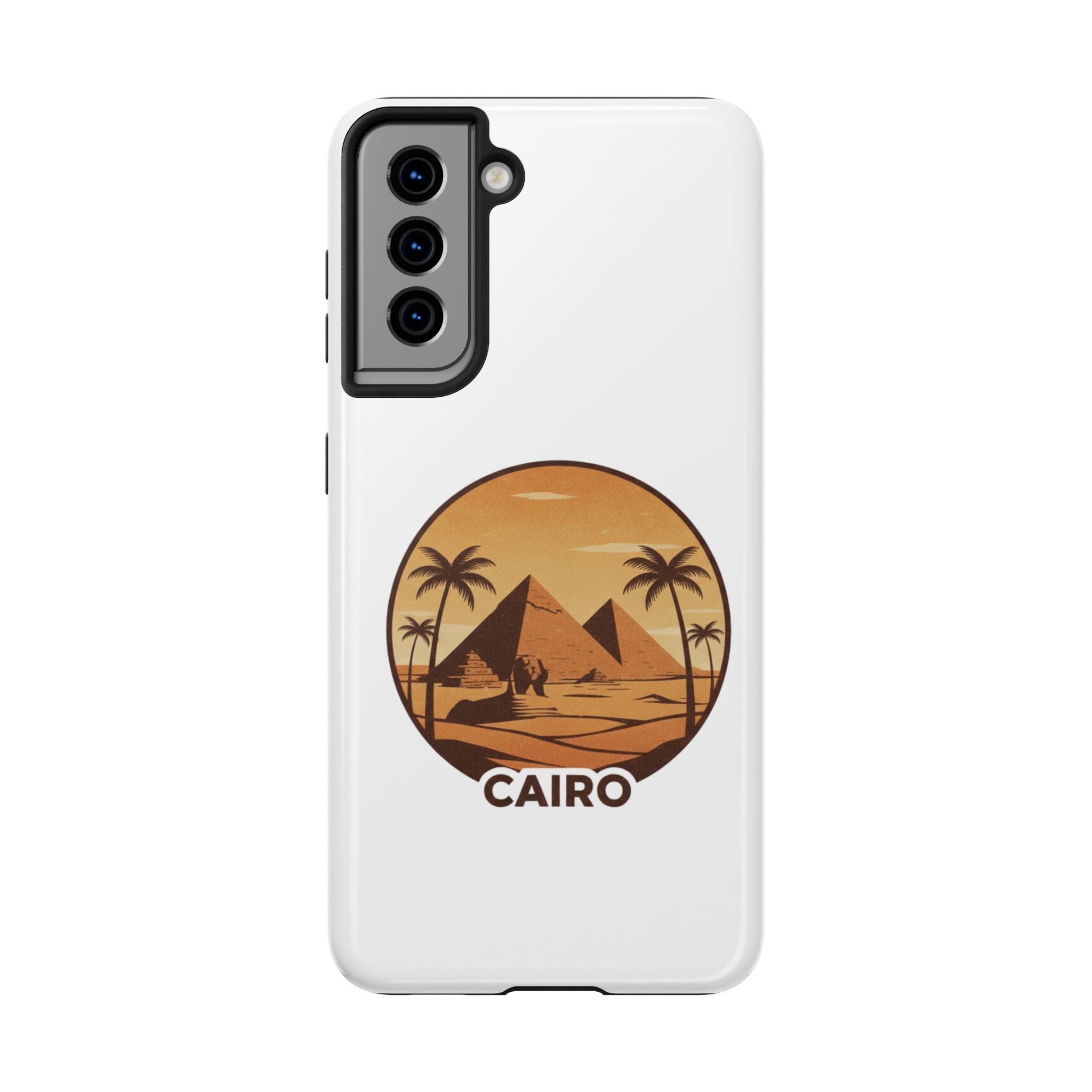 Cairo Pyramids Tough Phone Case — Vintage Egypt Travel iPhone/Android Protective Cover