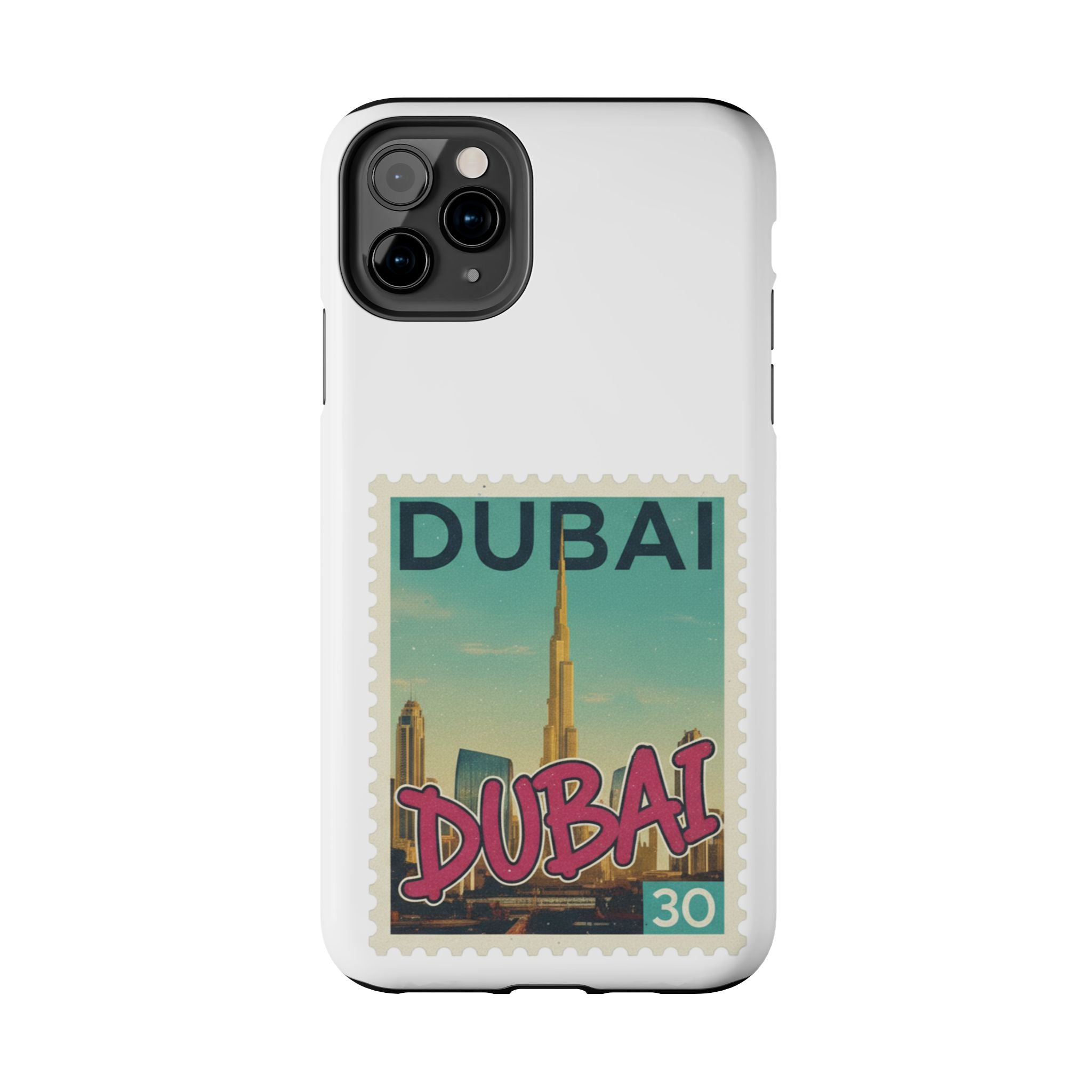 Dubai Postage Stamp Phone Case — Travel-Inspired Tough iPhone Case