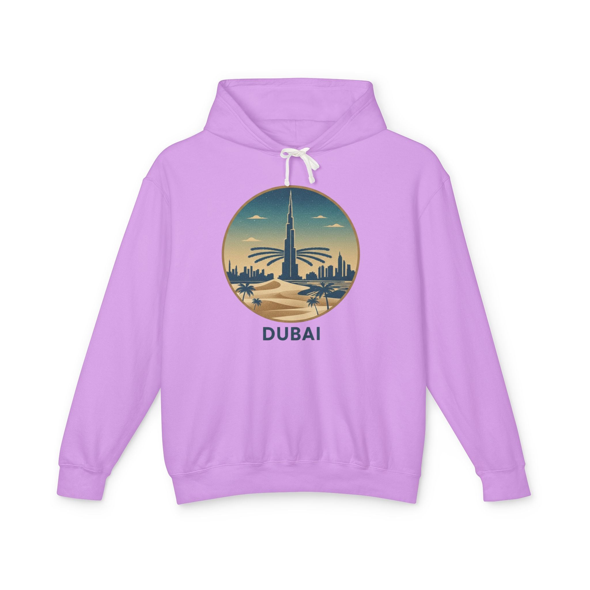 Dubai Skyline Hoodie — Vintage Desert Sunset Travel Sweatshirt