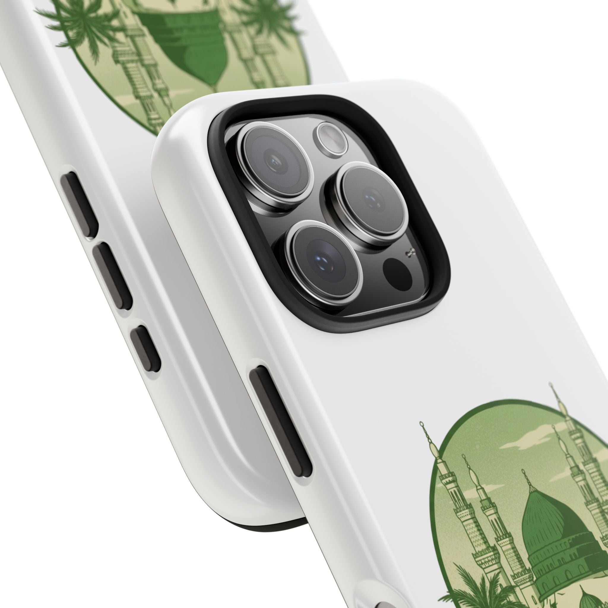 Medina Mosque Tough Phone Case – Islamic Landmark Green Phone Cover