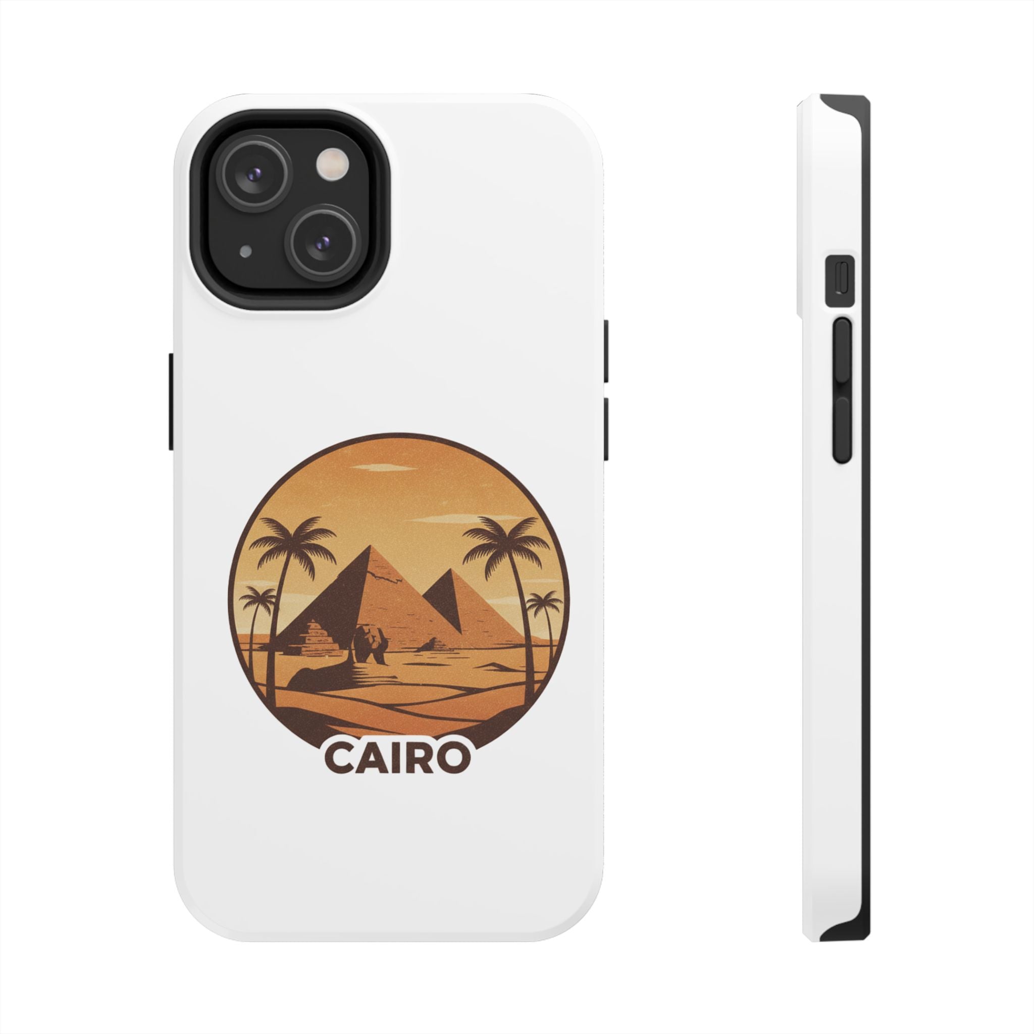 Cairo Pyramids Tough Phone Case — Vintage Egypt Travel iPhone/Android Protective Cover
