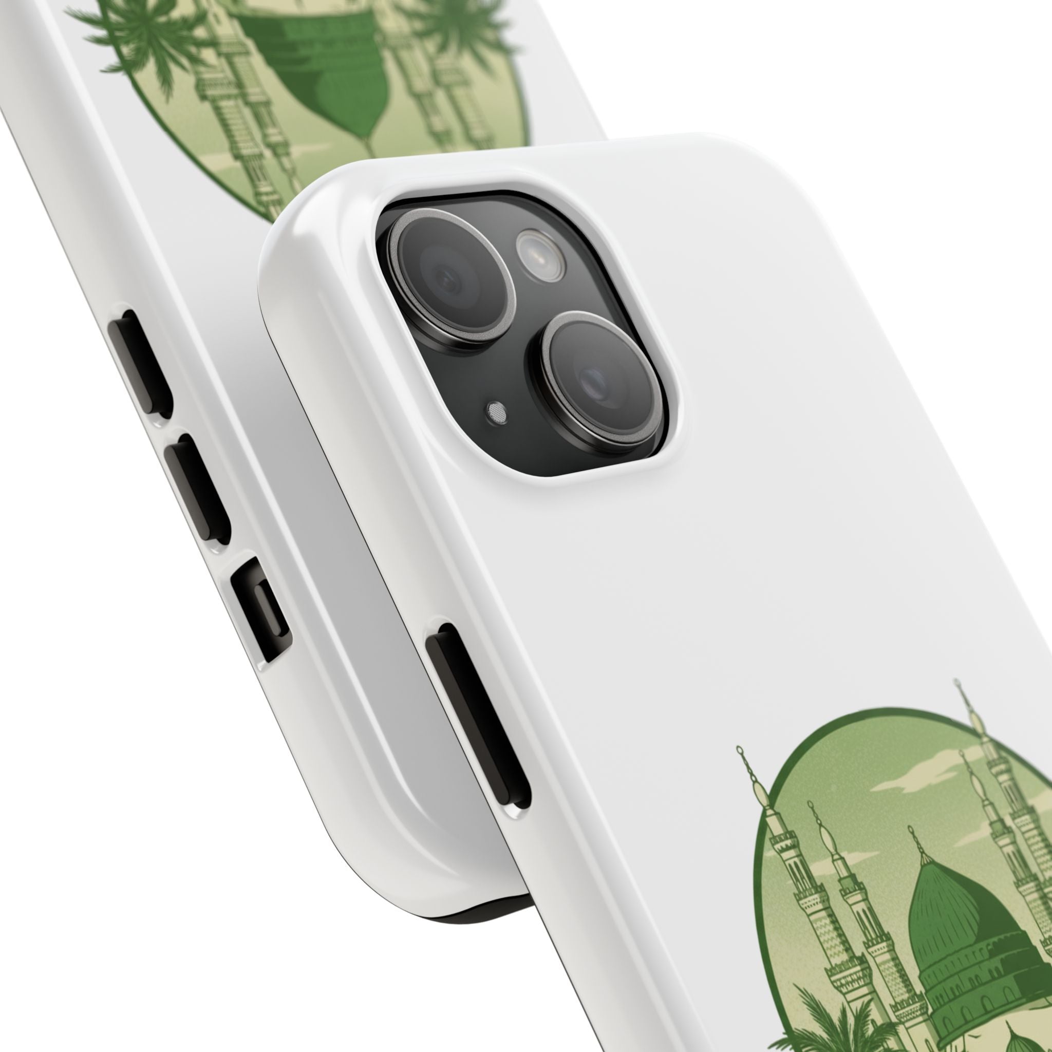 Medina Mosque Tough Phone Case – Islamic Landmark Green Phone Cover
