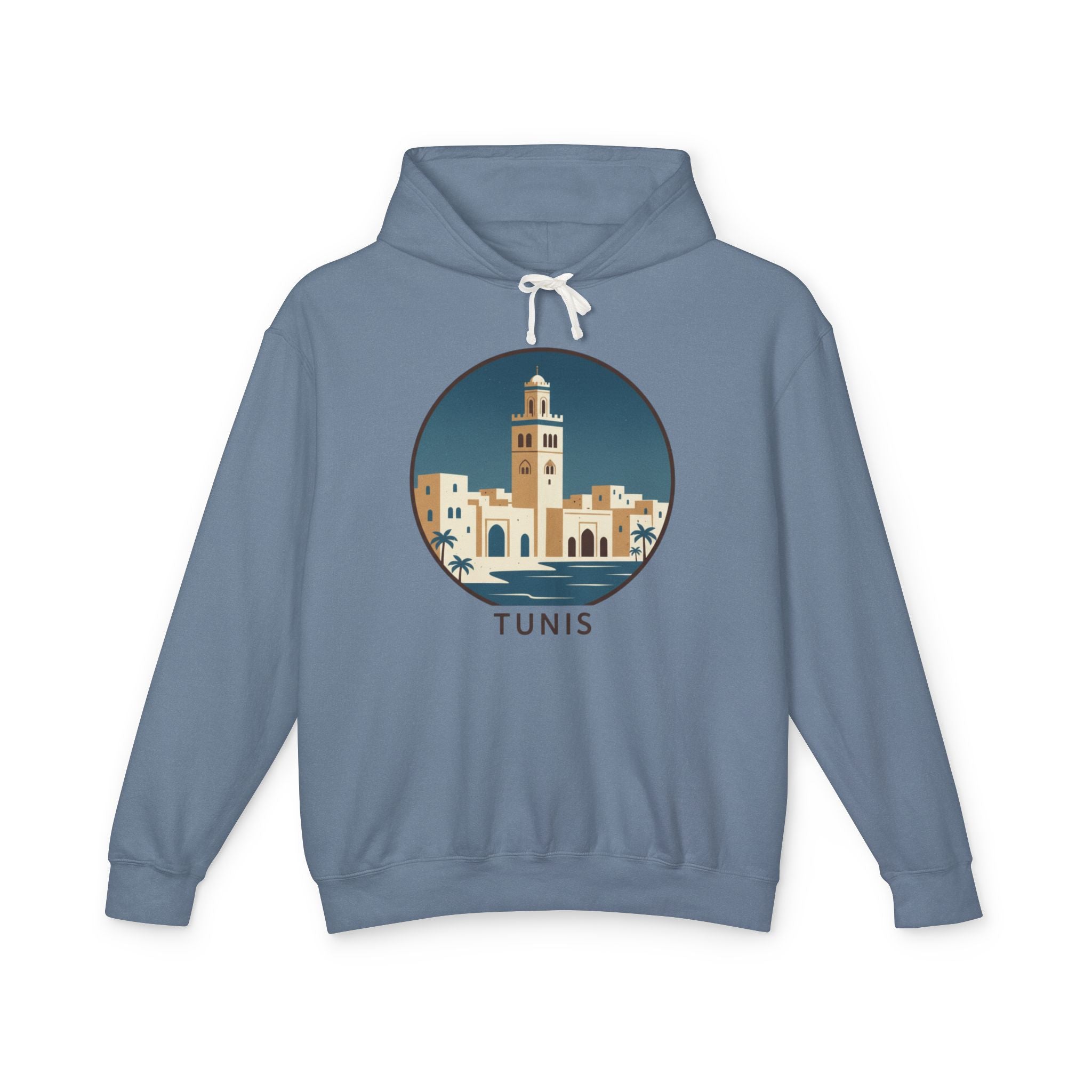 Tunis Skyline Hoodie — Minimalist Tunis Travel Sweatshirt