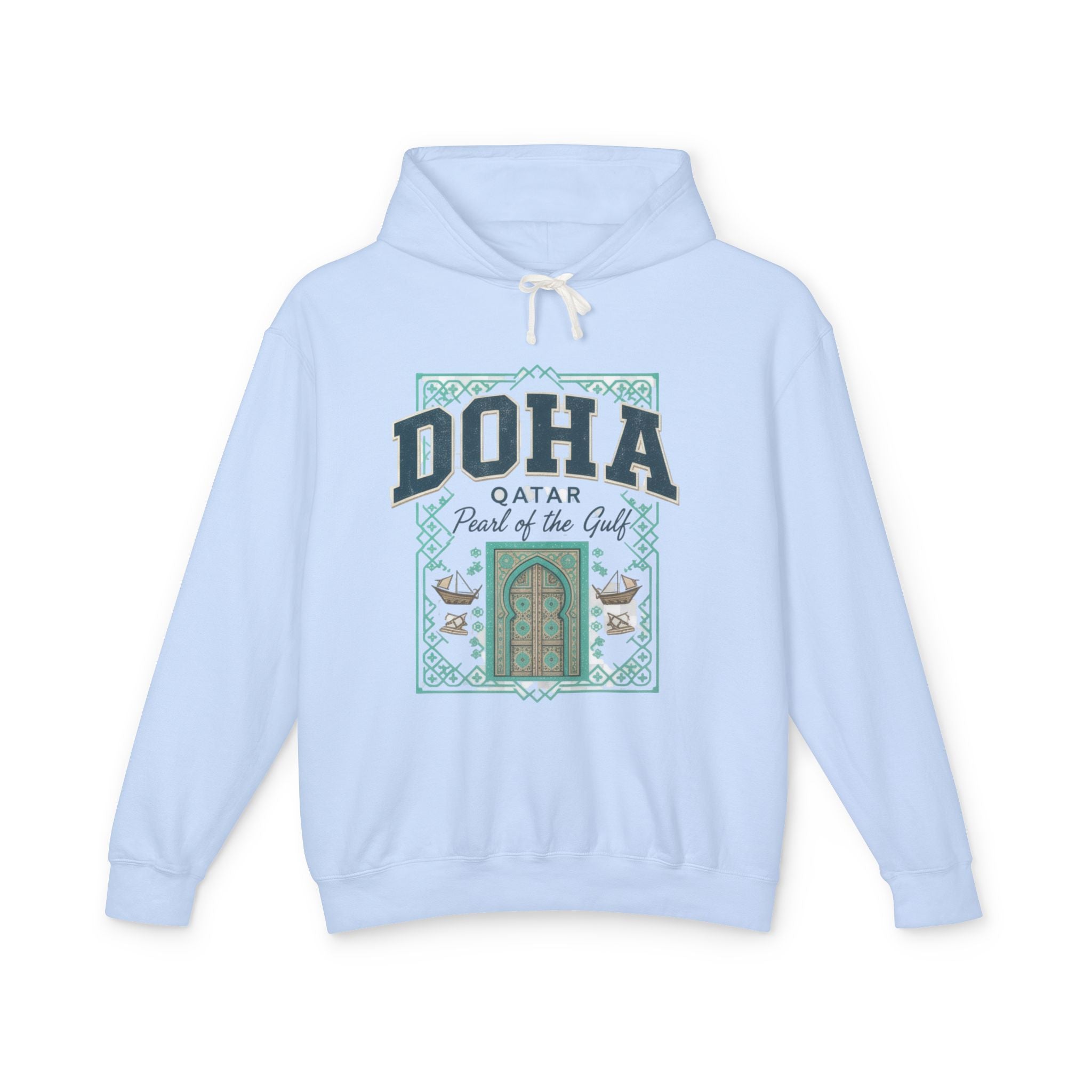 Doha Souvenir Hoodie — Qatar Pearl of the Gulf Travel Sweatshirt