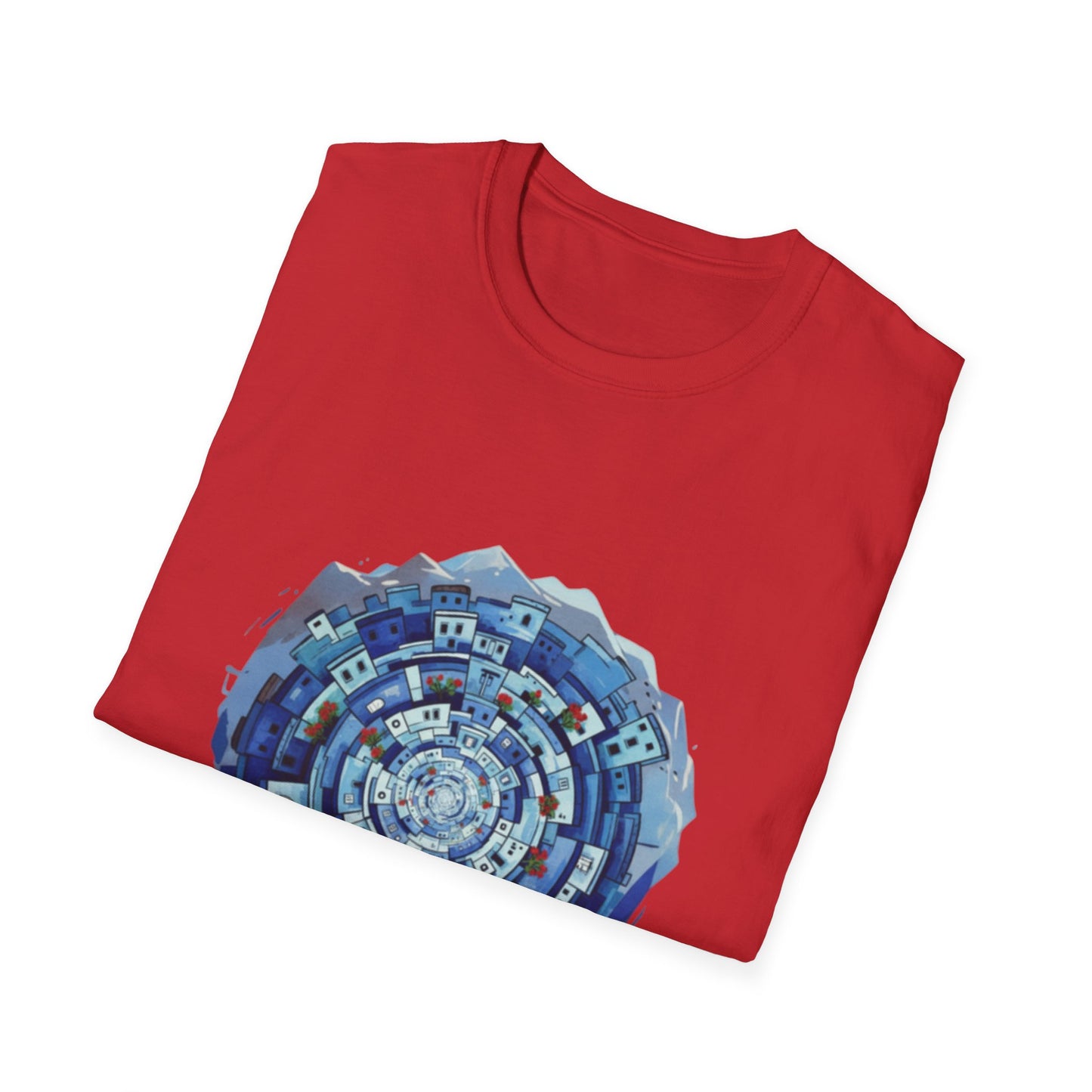 Blue Spiral Mandala T-Shirt — Abstract Ocean Vibe Graphic Tee