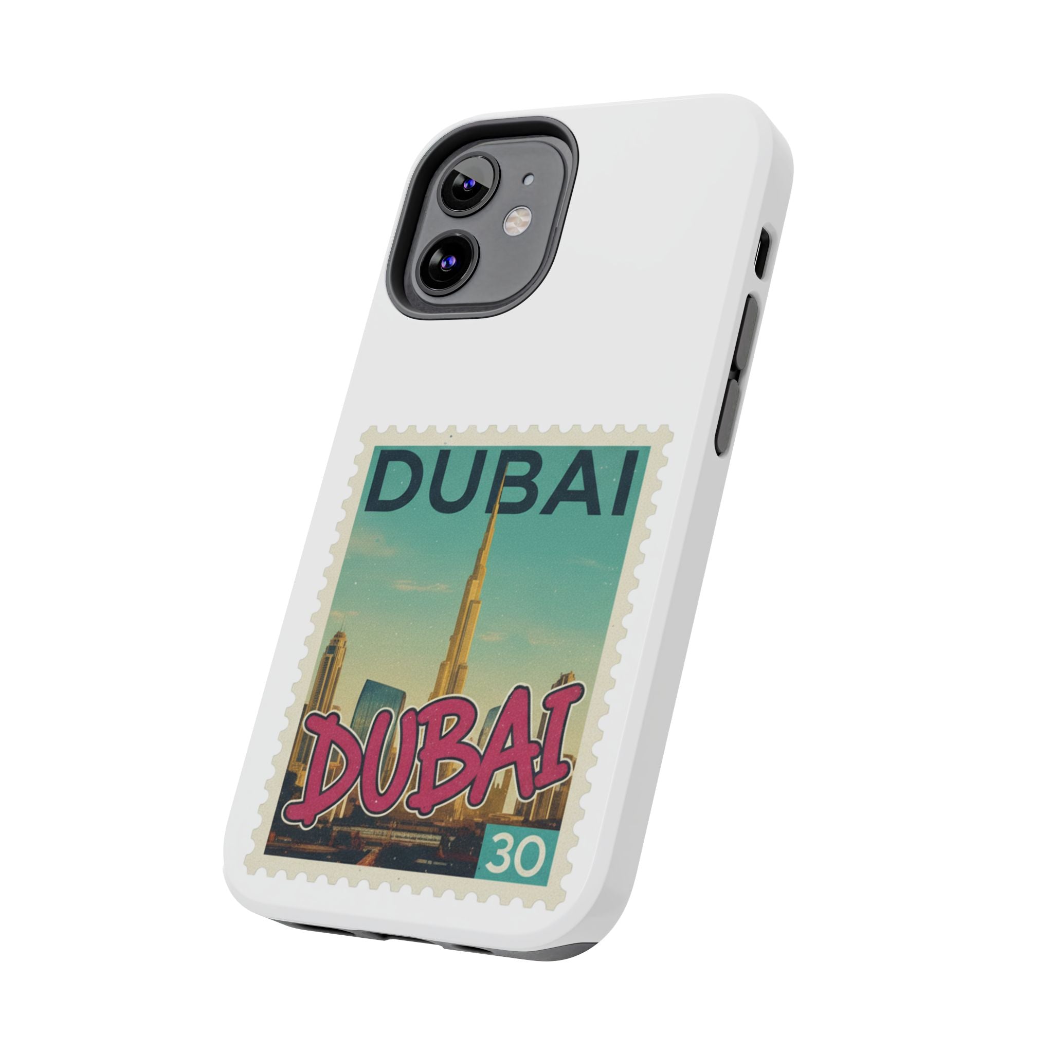 Dubai Postage Stamp Phone Case — Travel-Inspired Tough iPhone Case