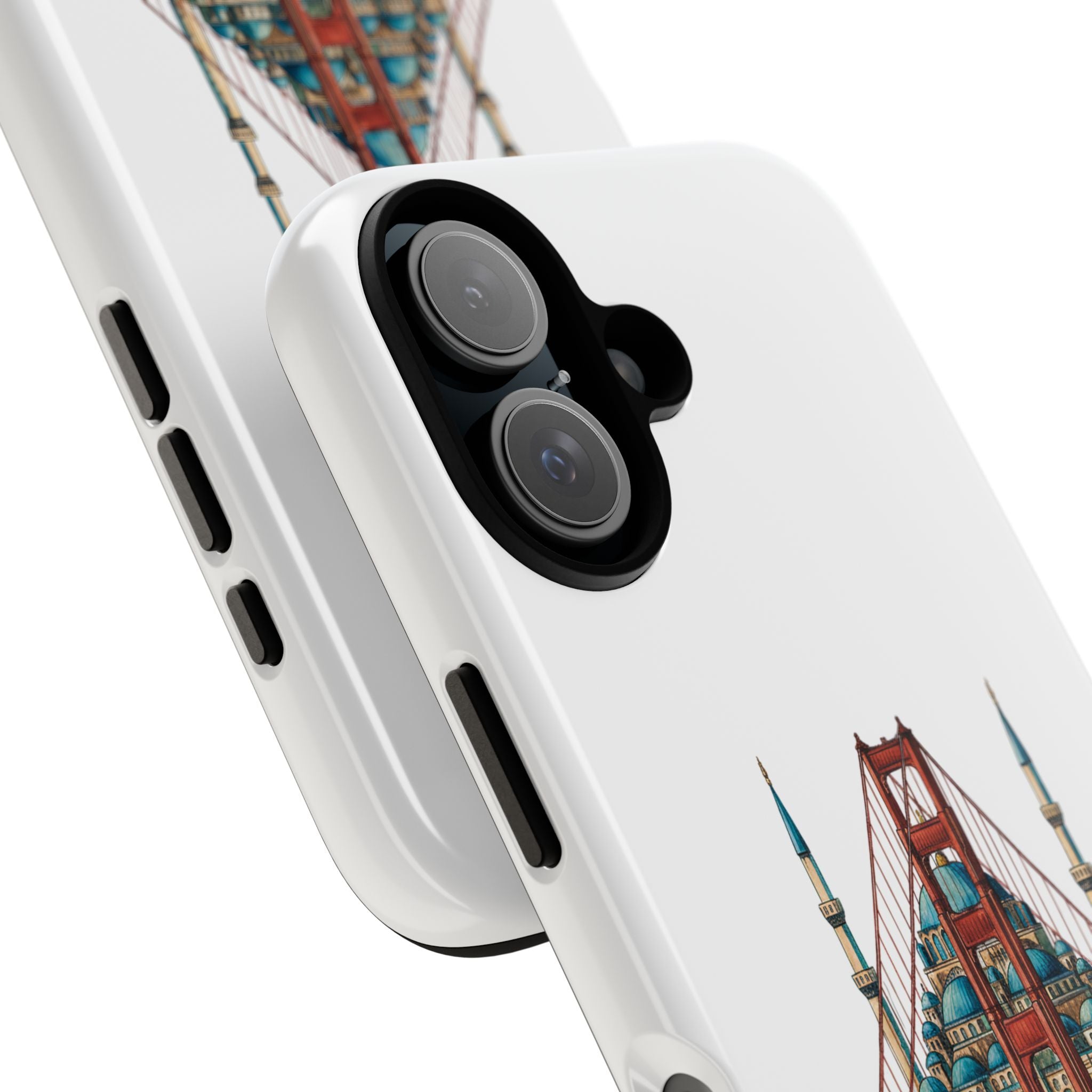 City Bridge Phone Case — Istanbul × San Francisco Illustrated Travel Design